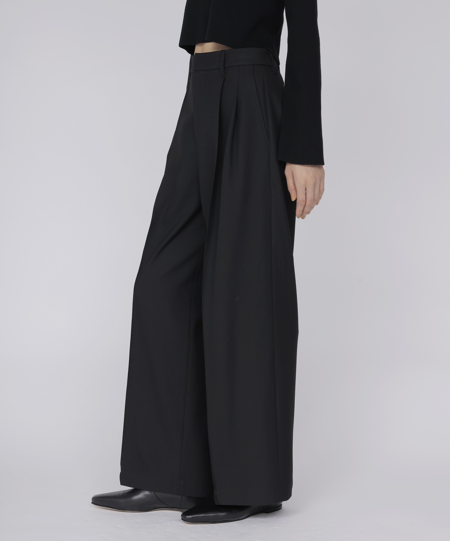 beaute warm wide trousers