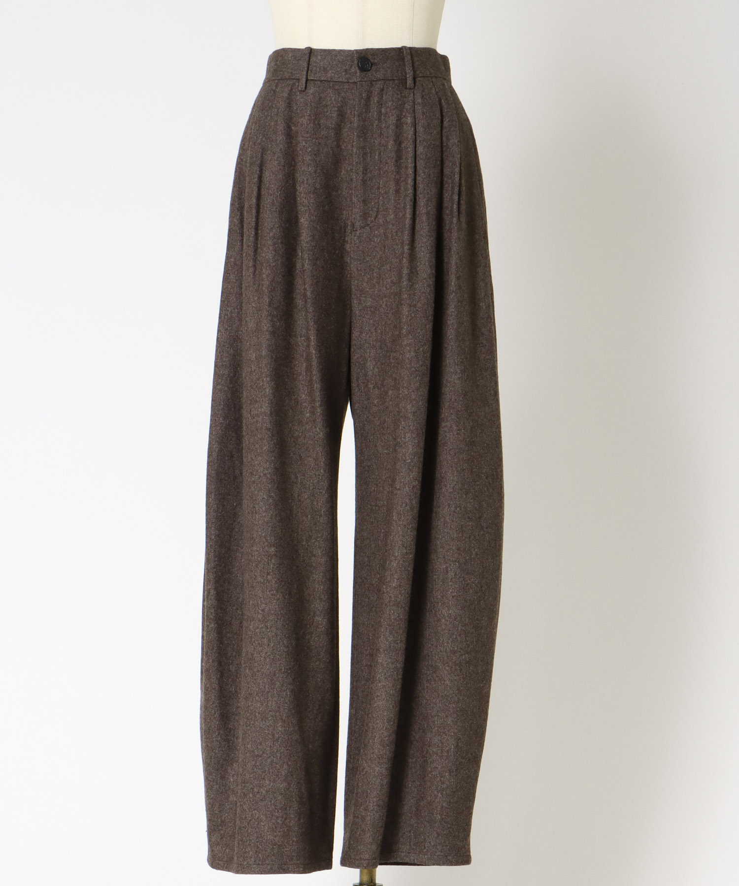 light air flannel 3tuck trousers