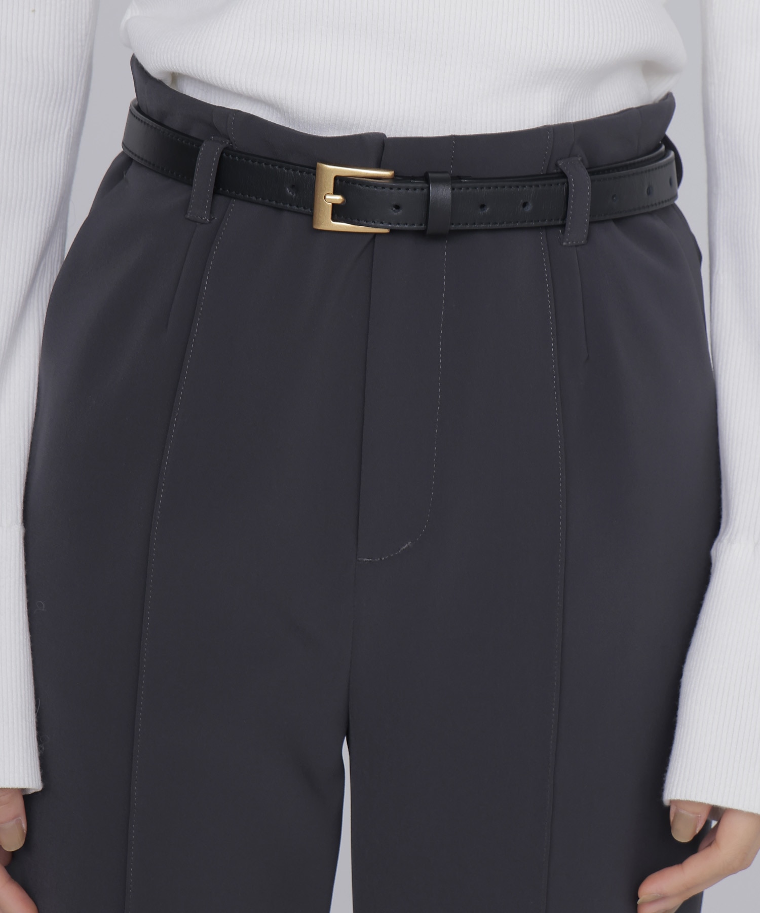 double cloth stretch flare pants