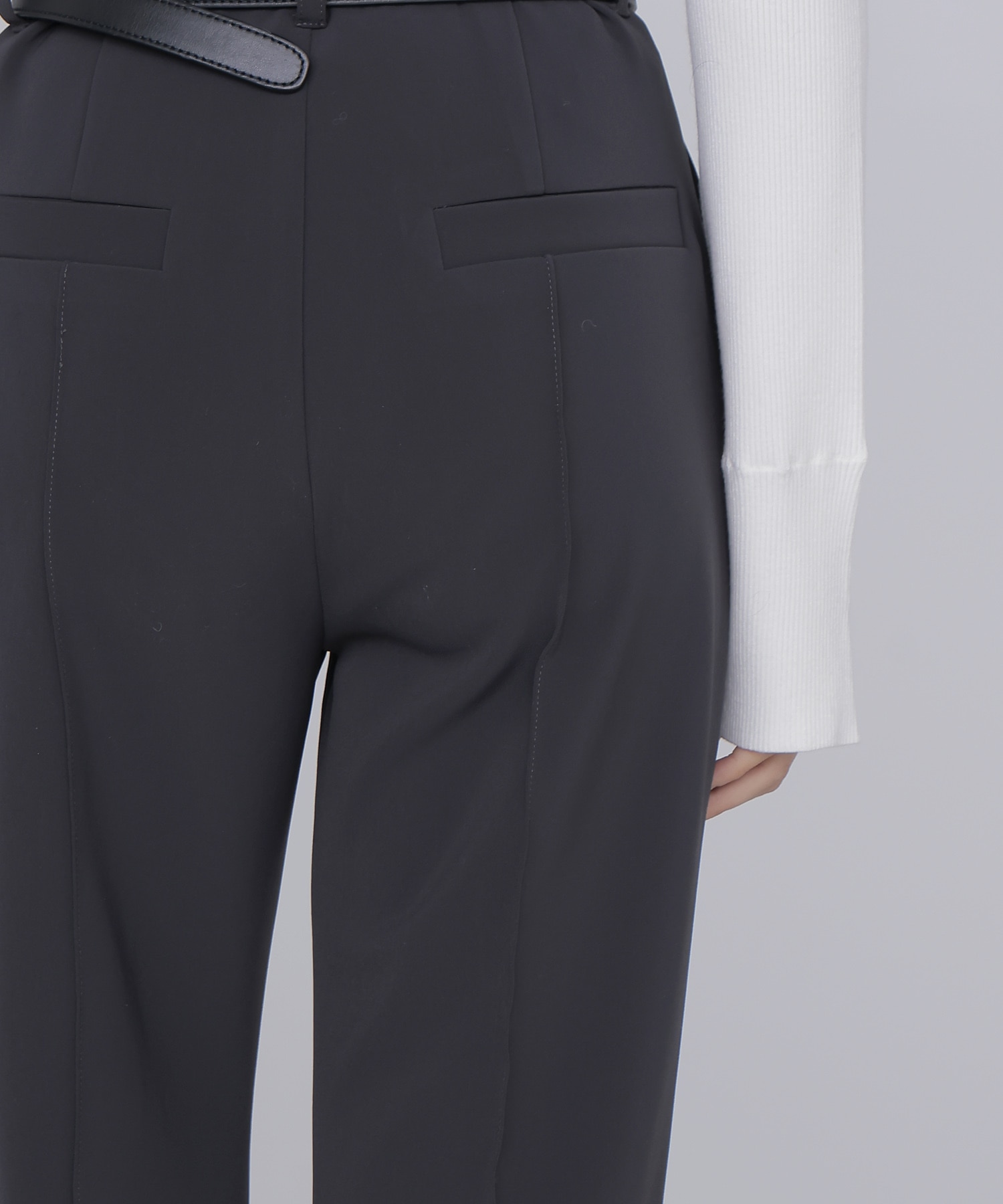 double cloth stretch flare pants