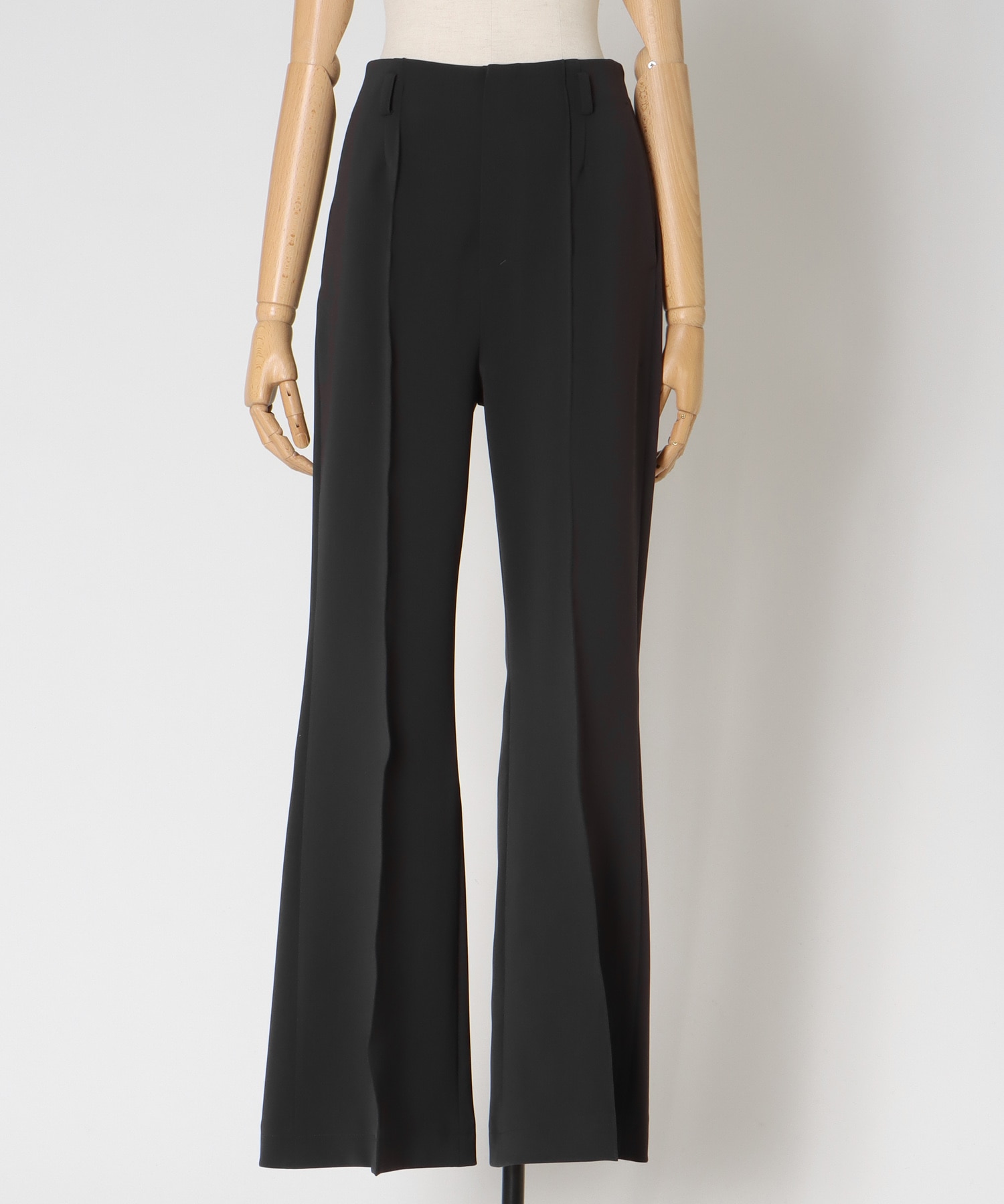 double cloth stretch flare pants