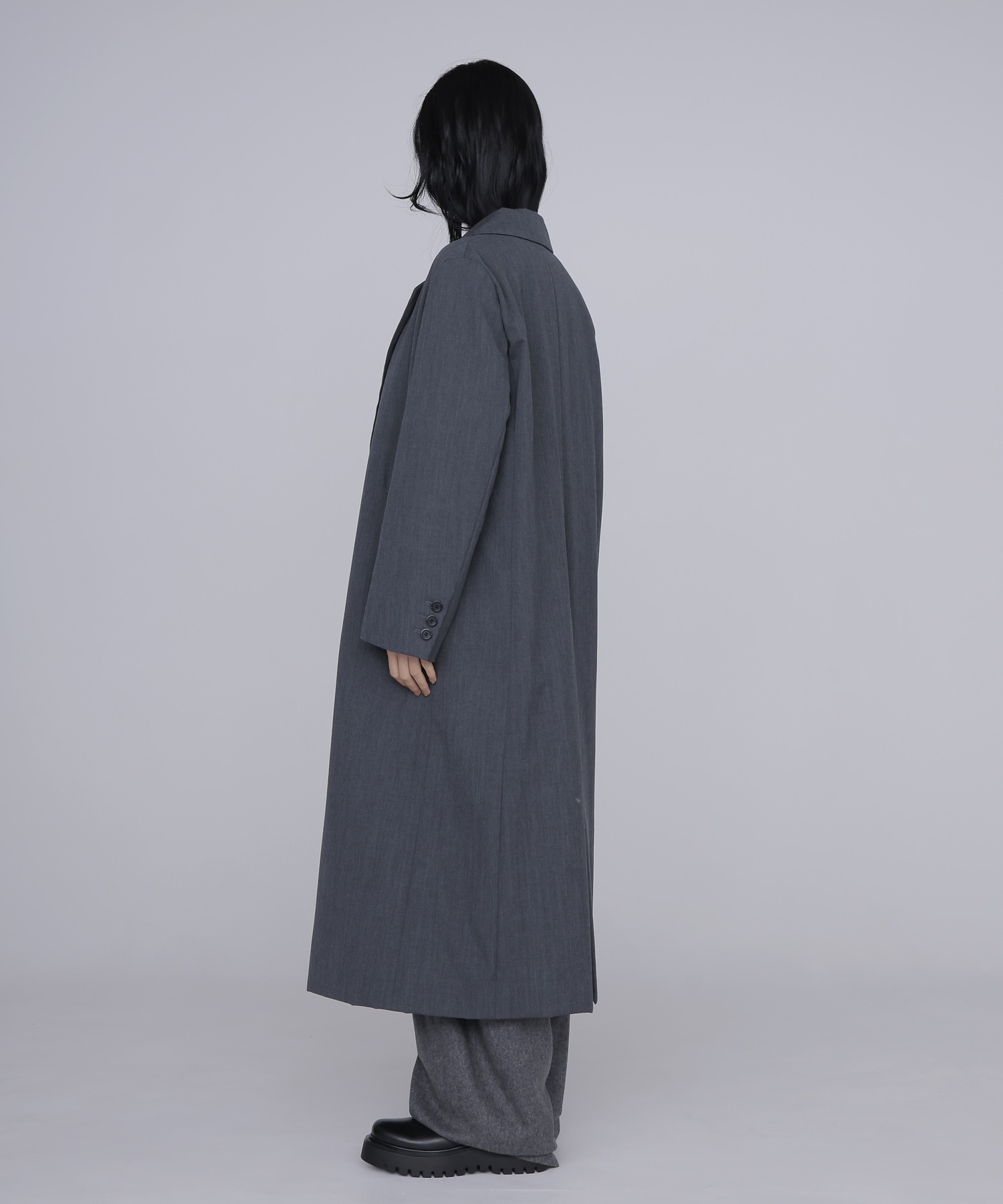 puffer tailored long coat