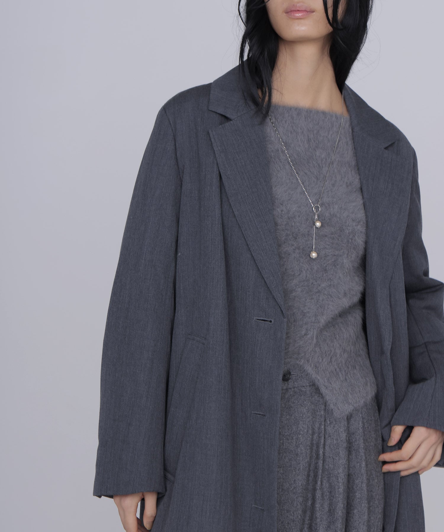 puffer tailored long coat