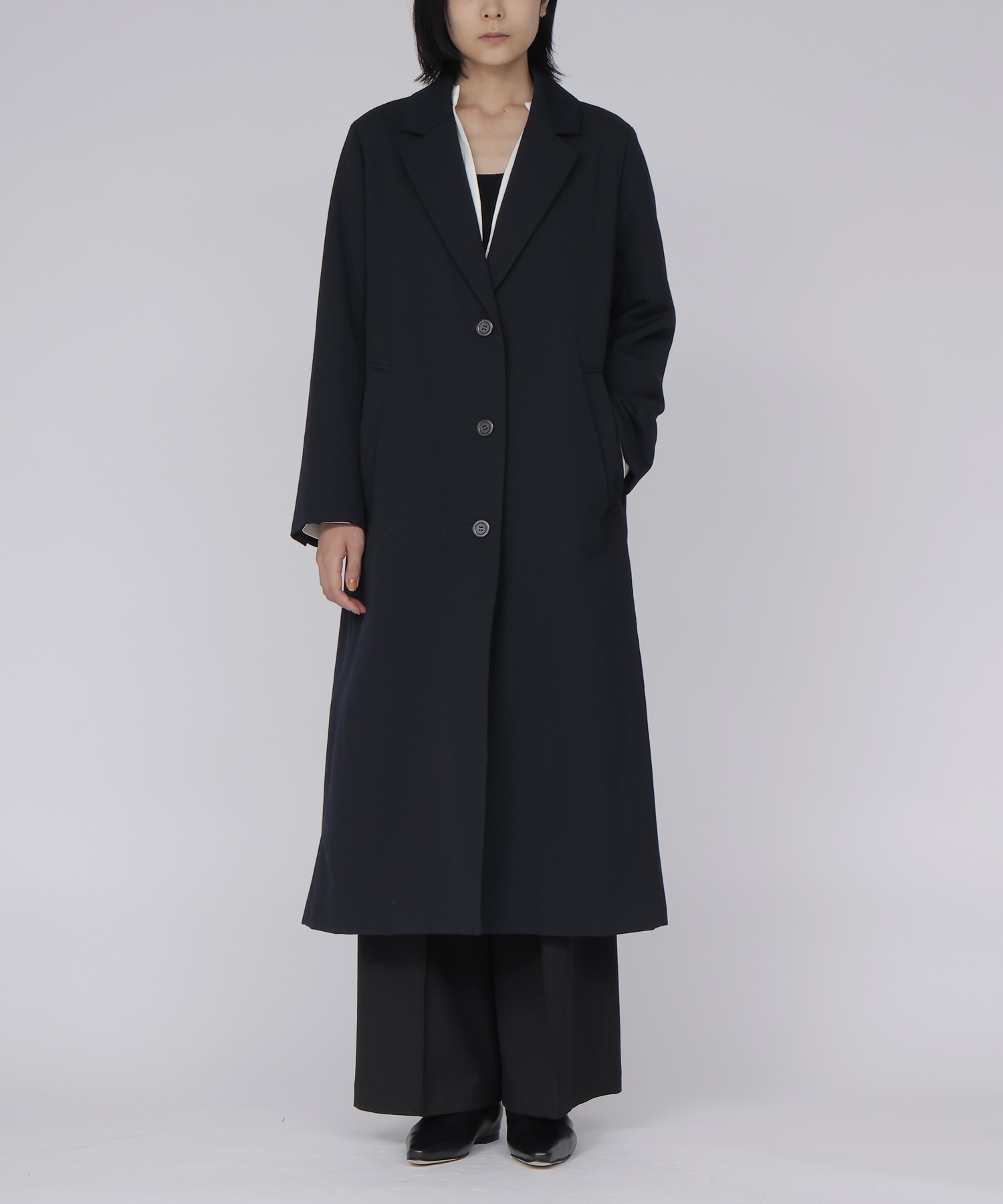 puffer tailored long coat