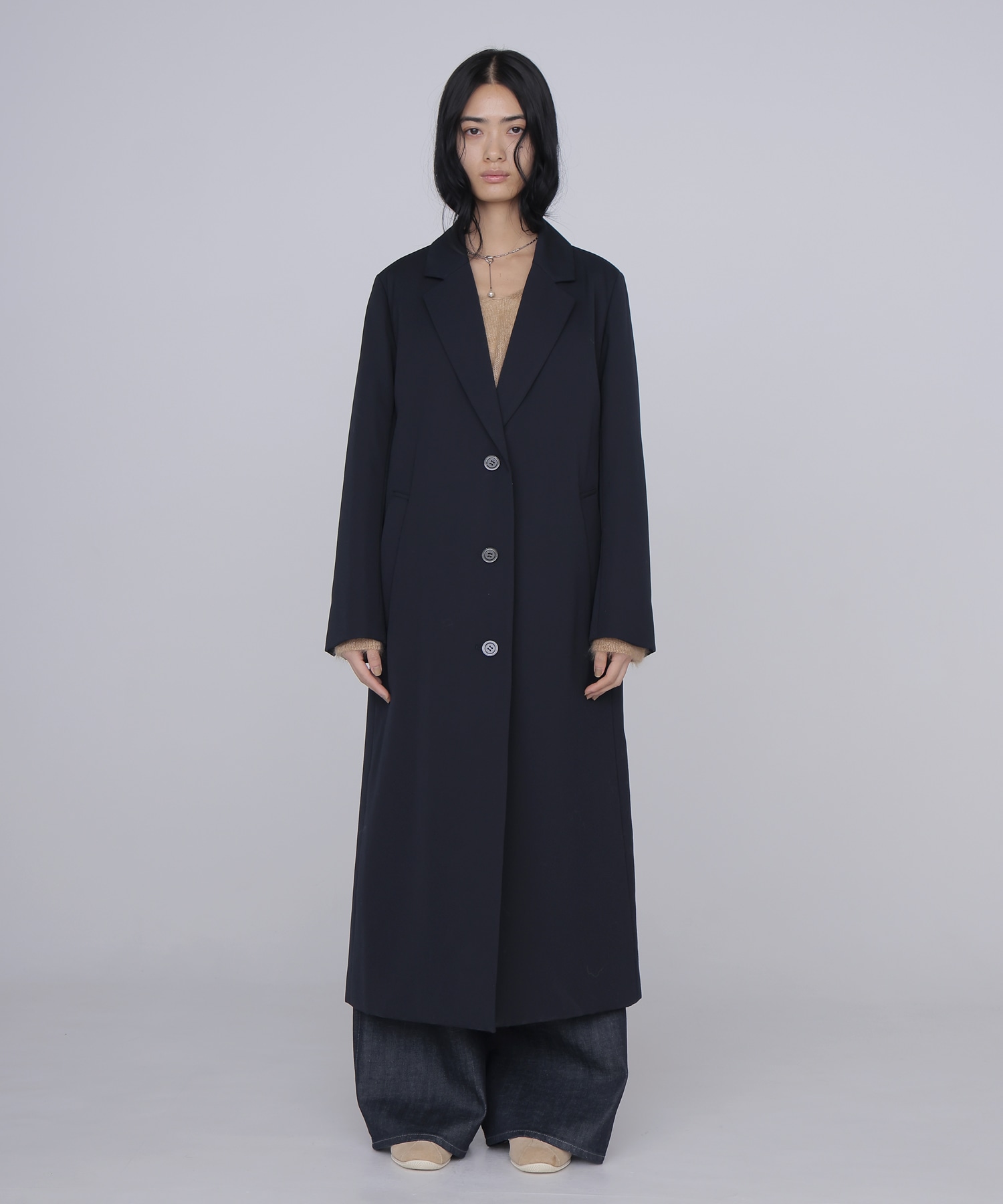 puffer tailored long coat