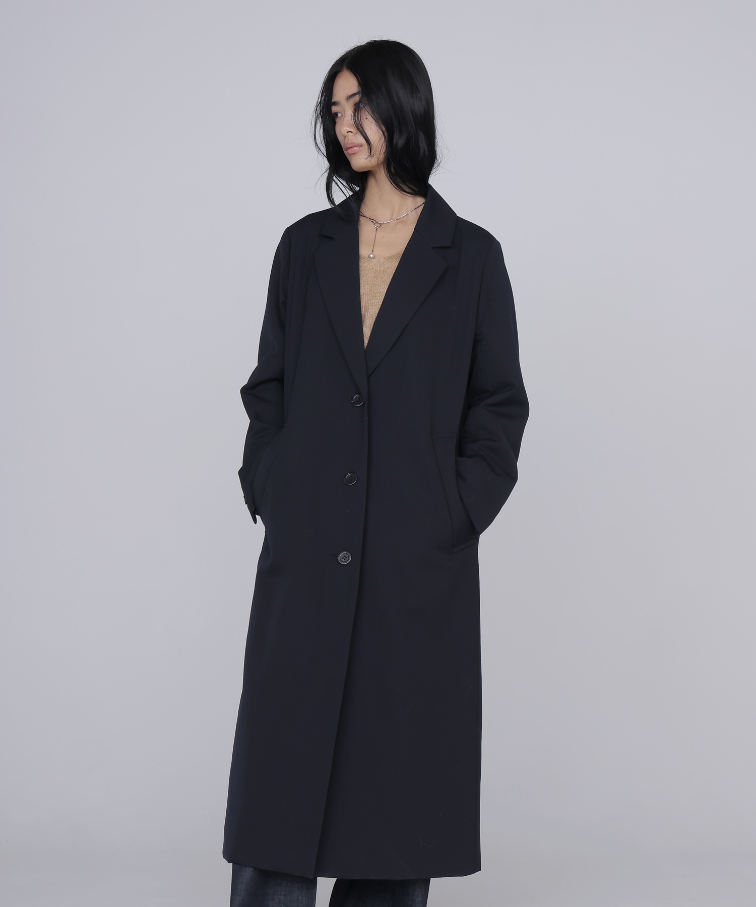 puffer tailored long coat