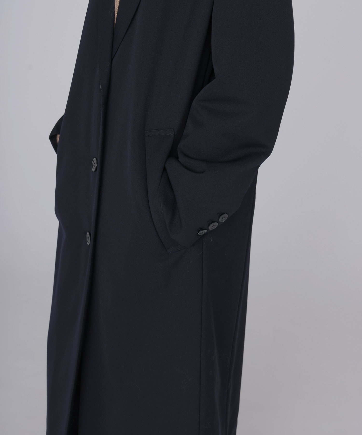 puffer tailored long coat