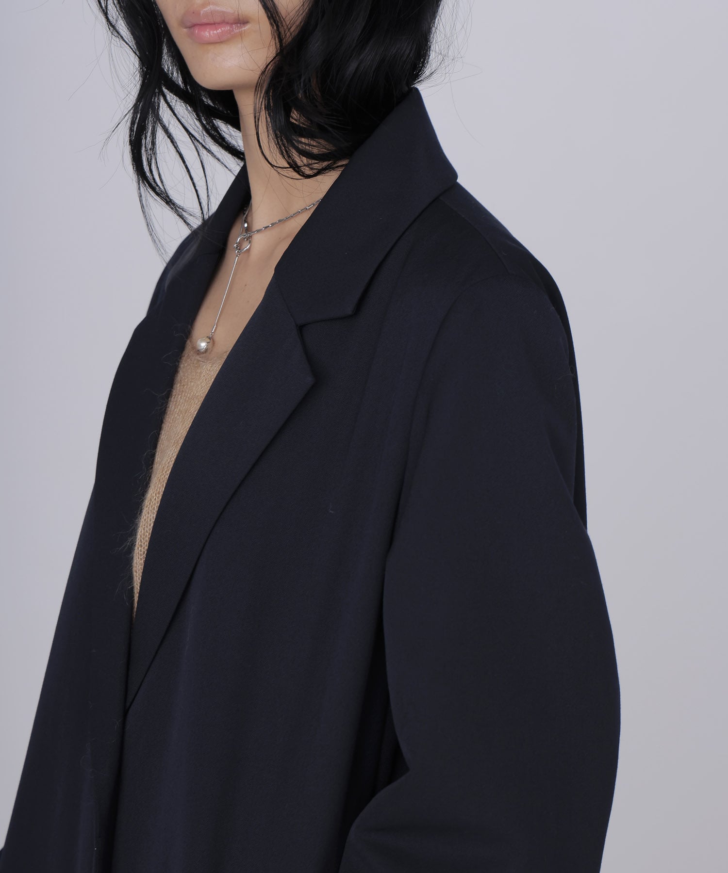 puffer tailored long coat