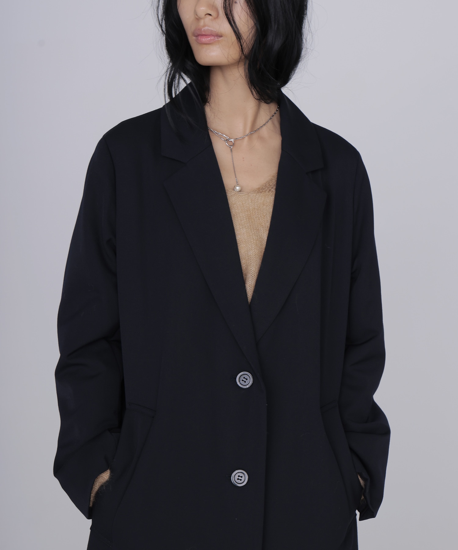 puffer tailored long coat