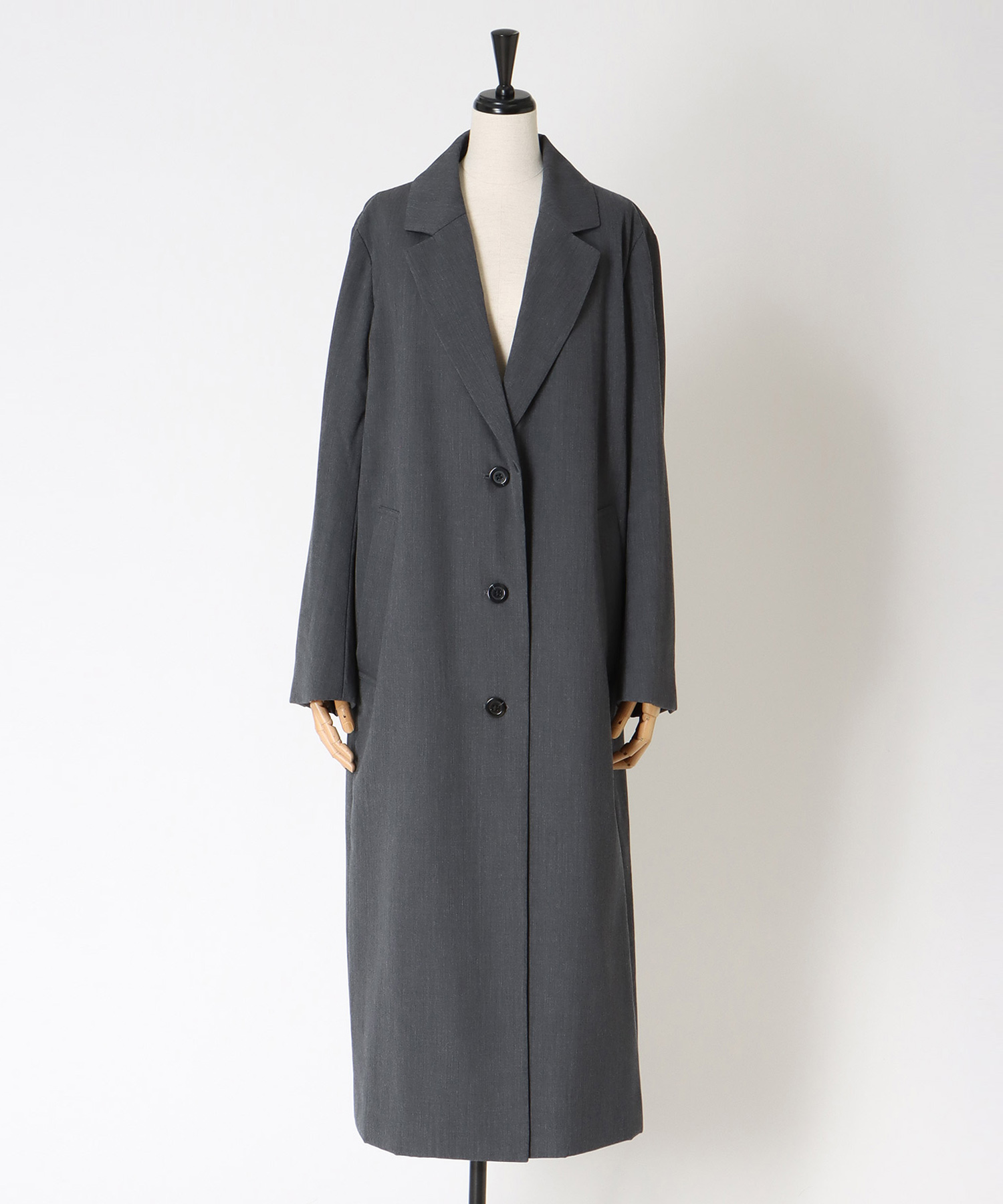 puffer tailored long coat