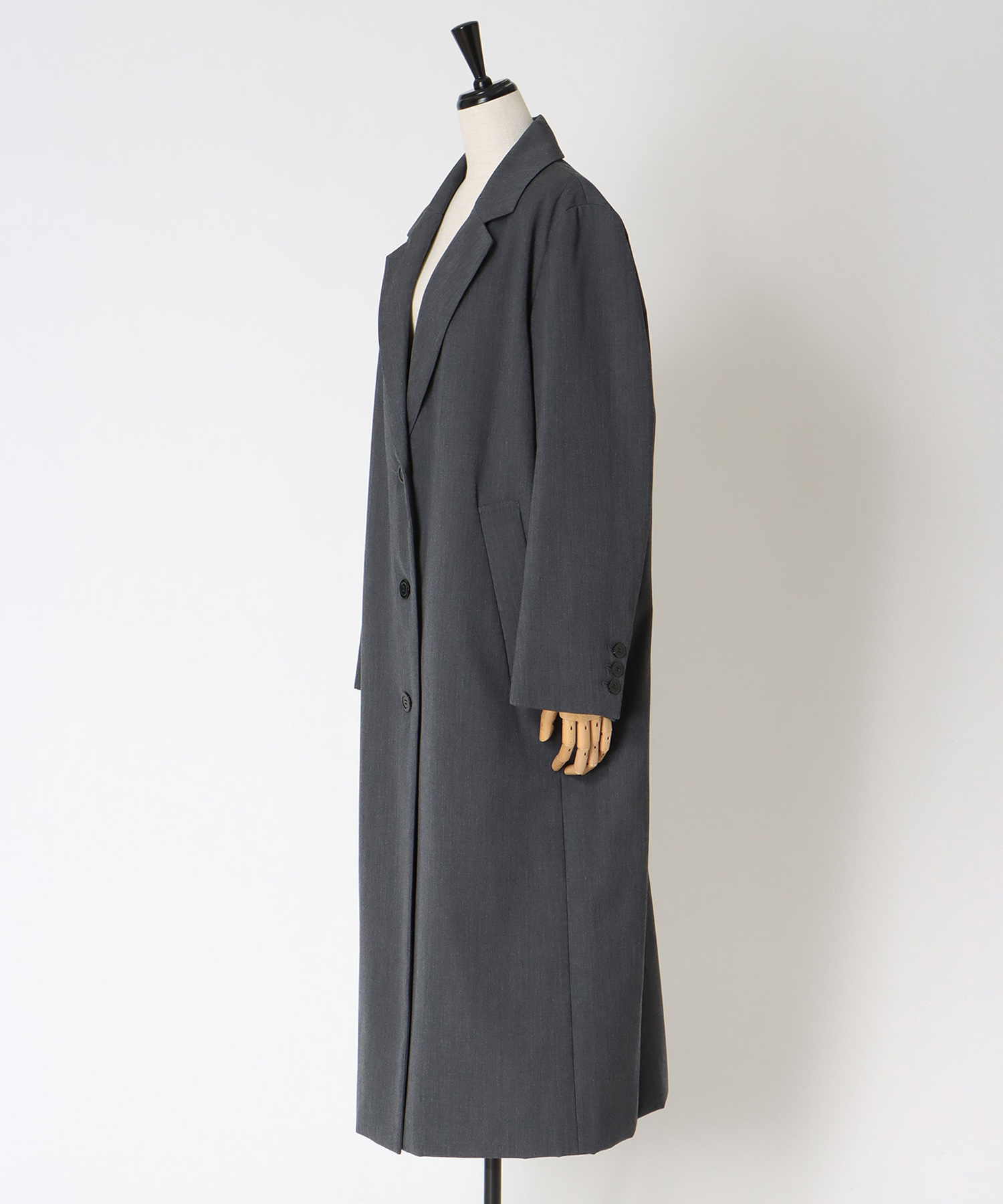 puffer tailored long coat