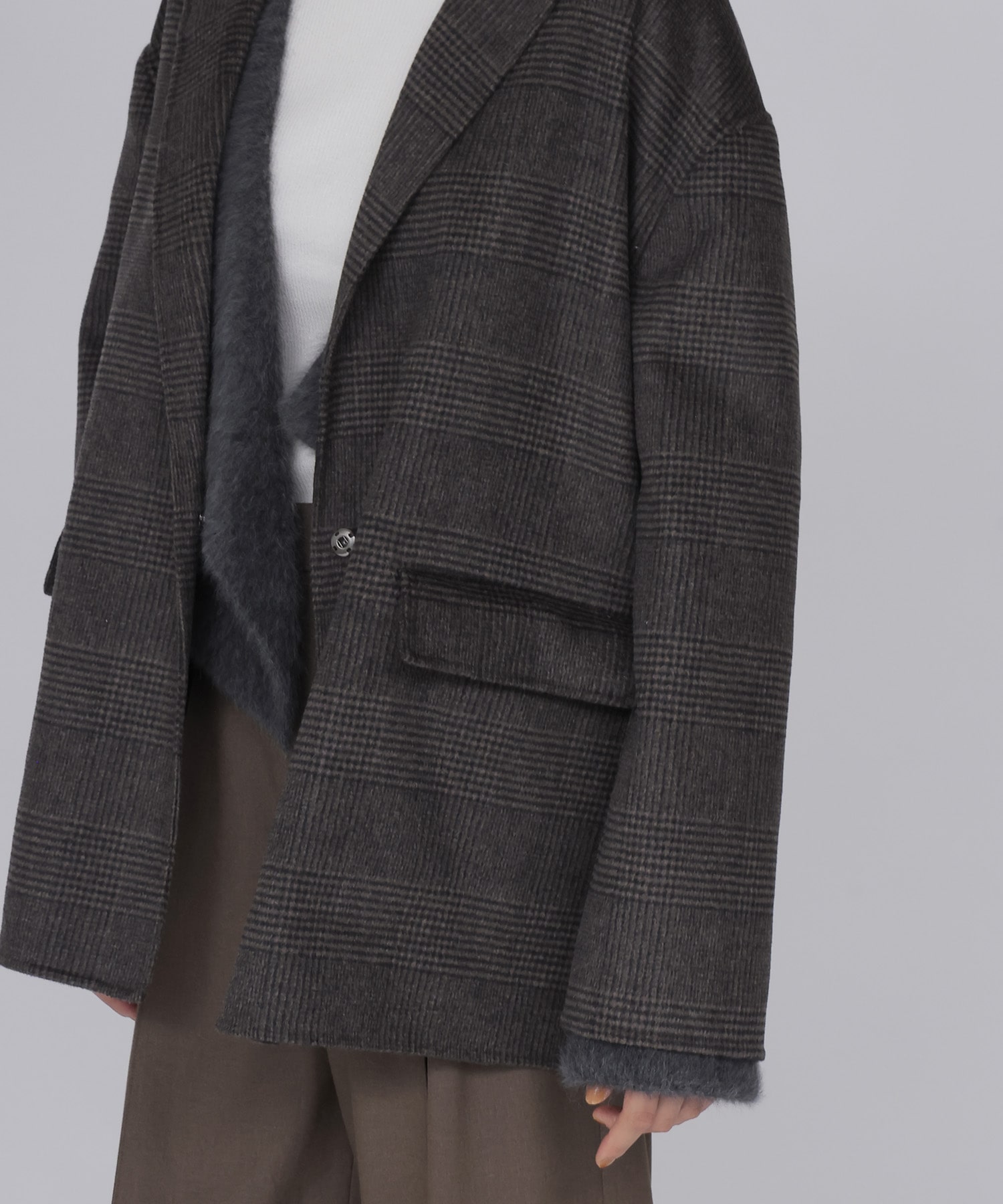 CHECK rever tailored jacket