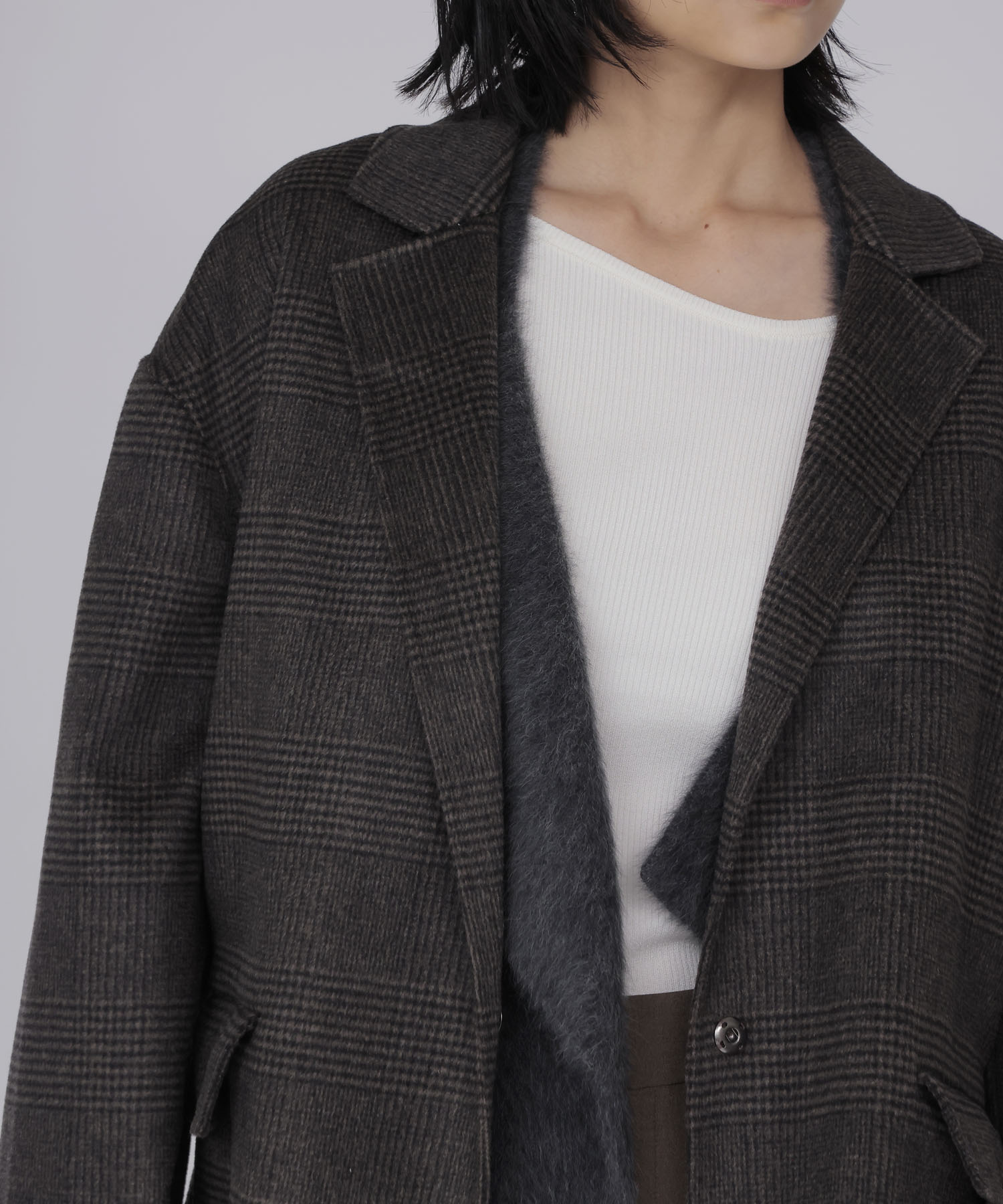CHECK rever tailored jacket