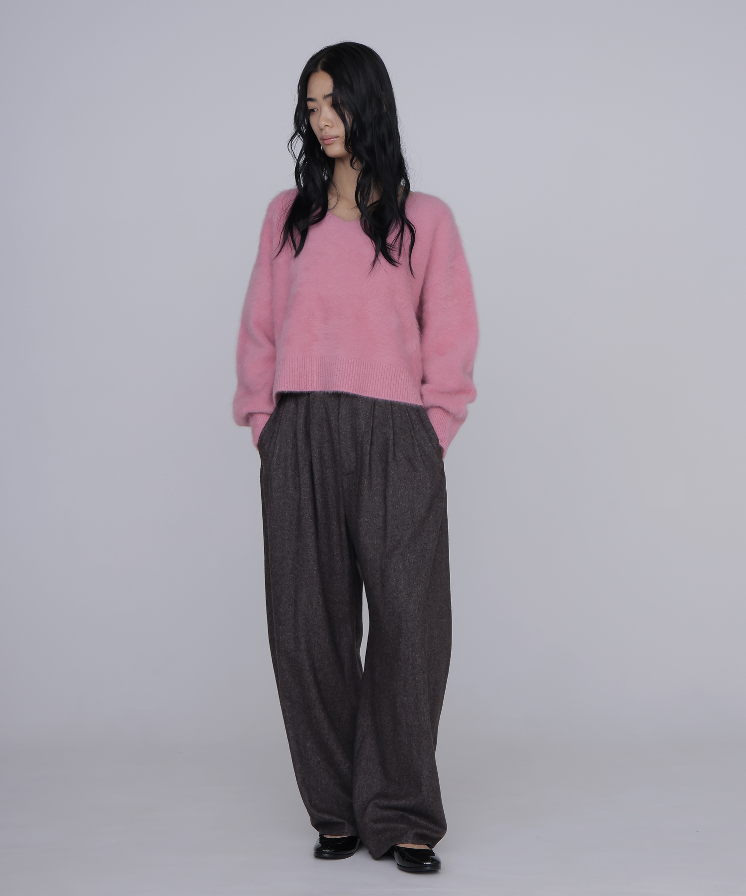 fox/ca shallow Vneck knit