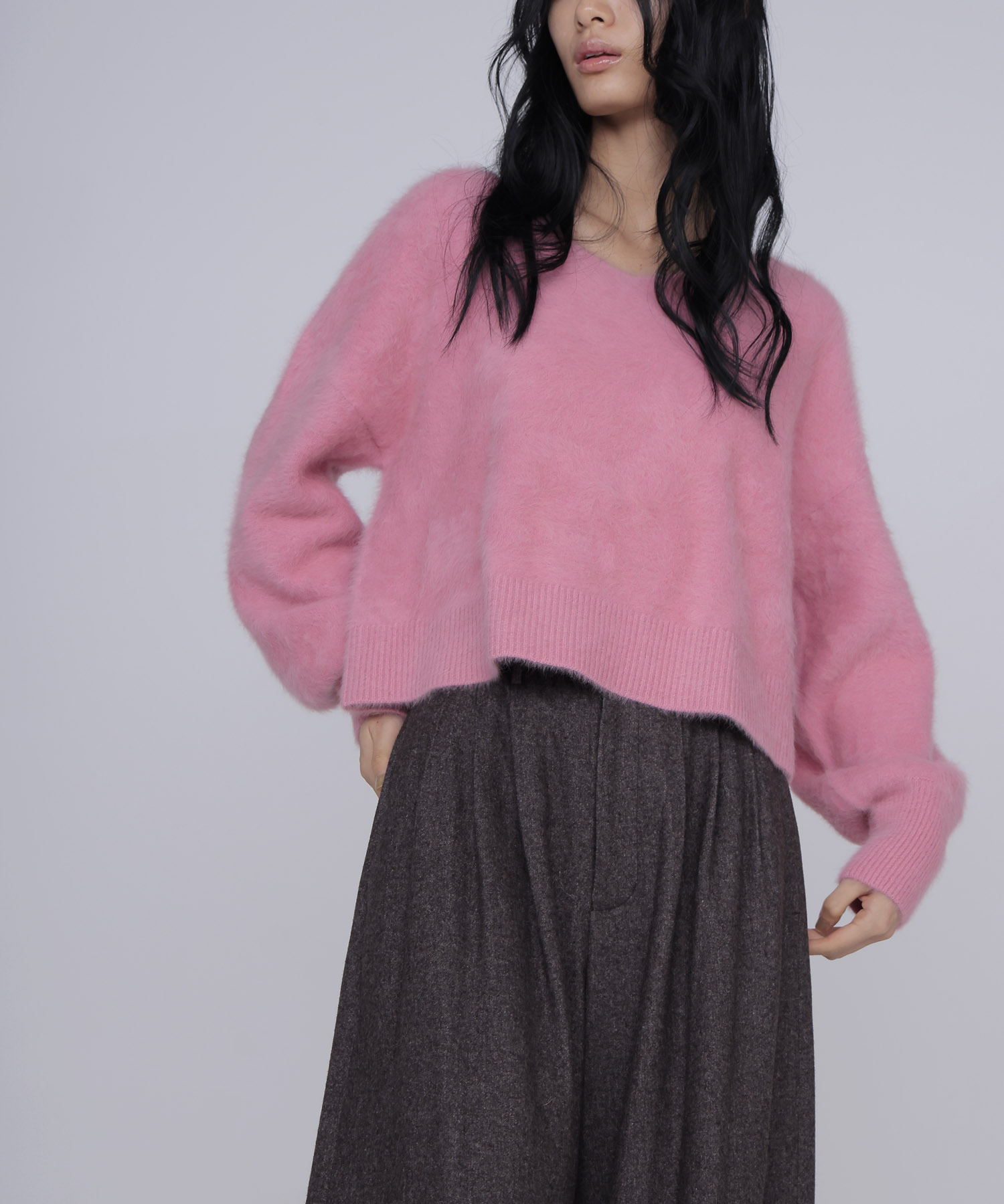 fox/ca shallow Vneck knit
