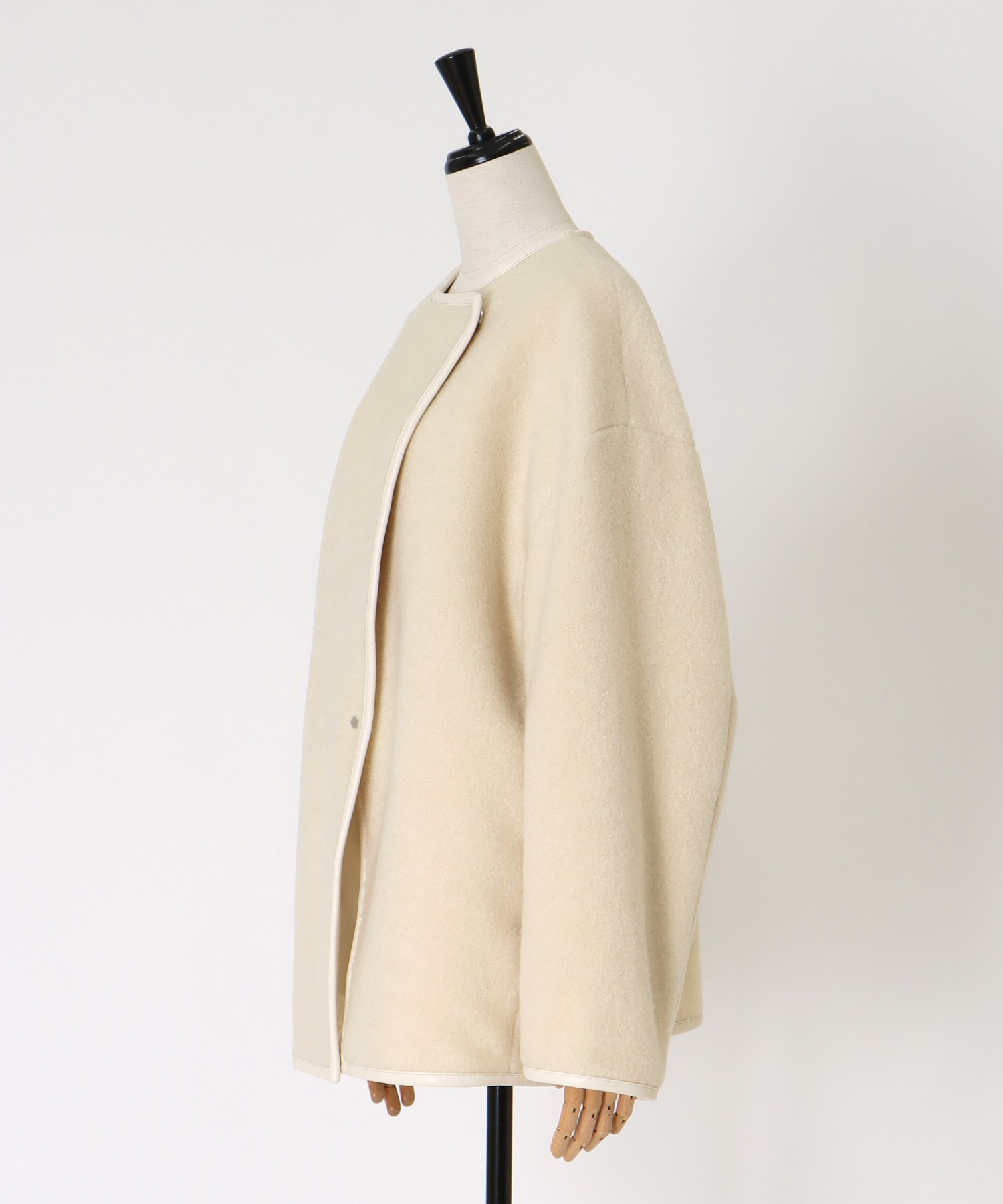 piping boa coat