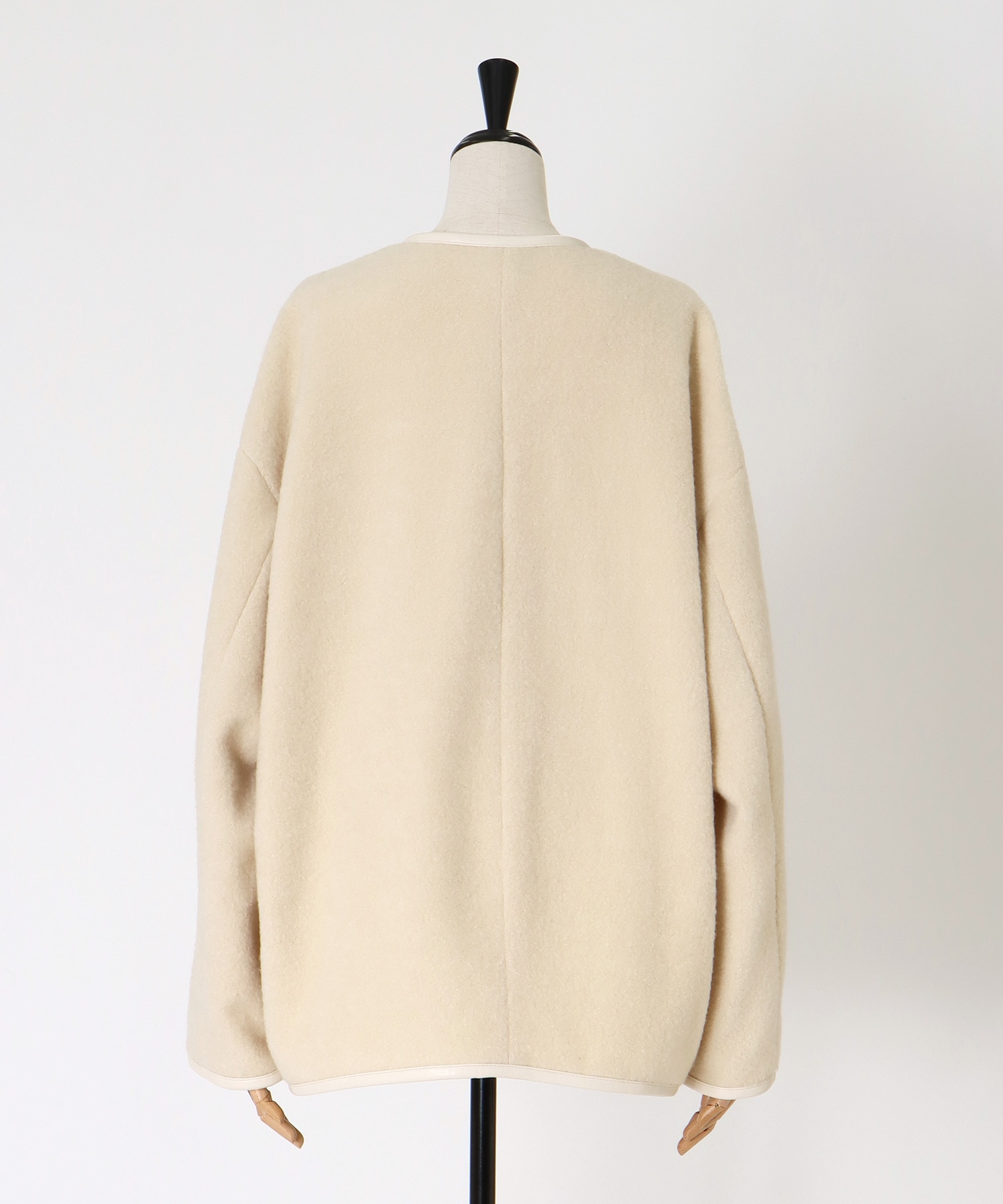 piping boa coat