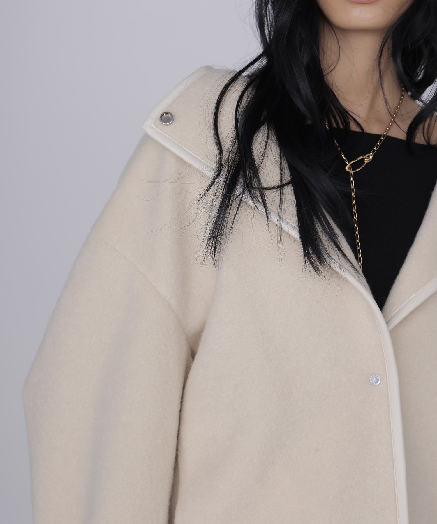 piping boa coat