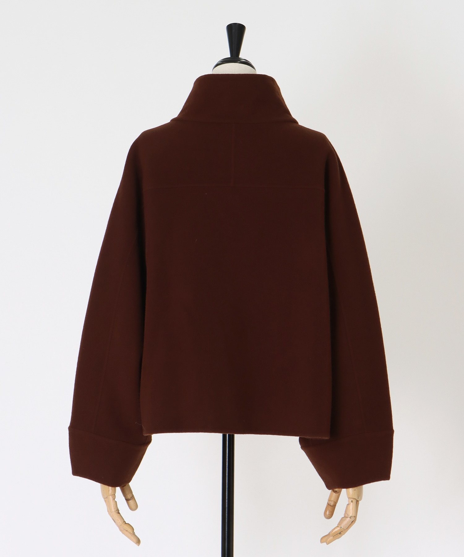funnel neck short coat