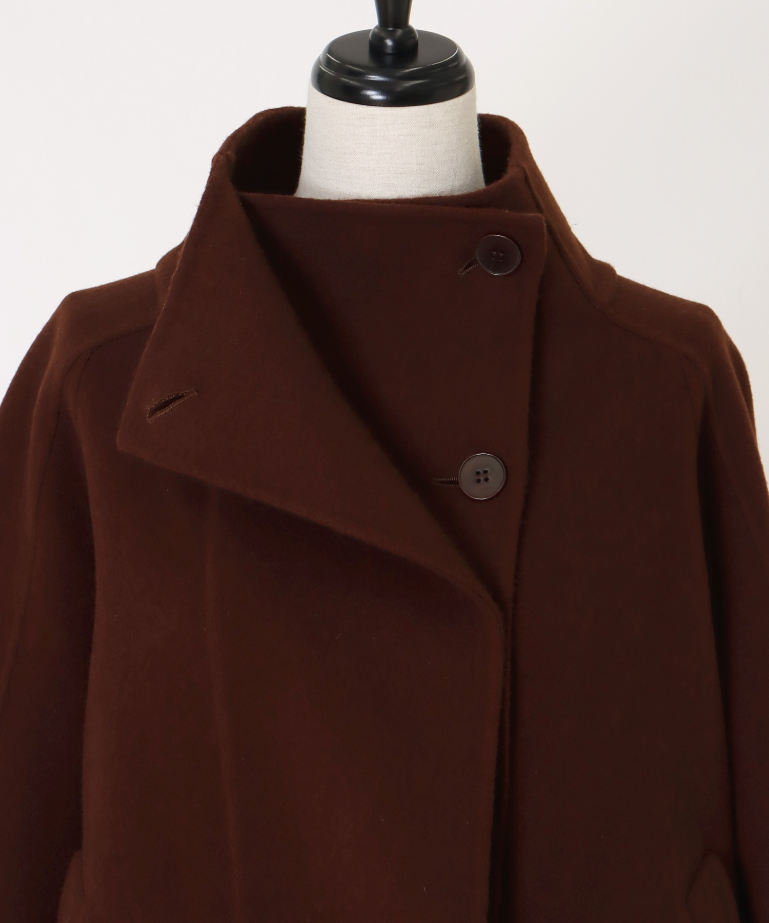 funnel neck short coat