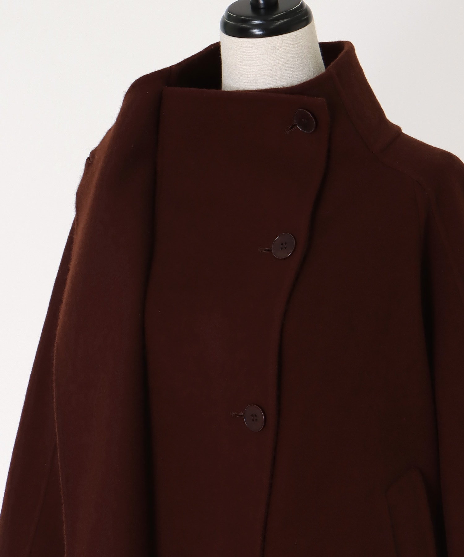 funnel neck short coat