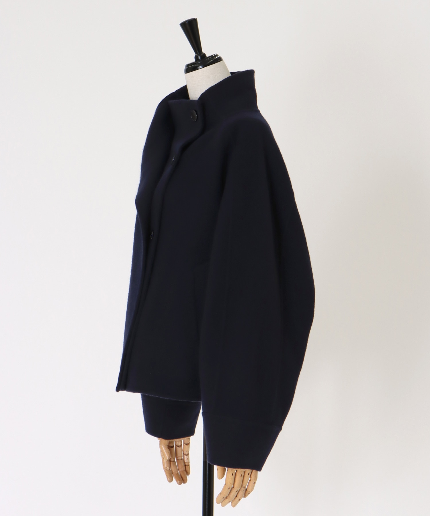 funnel neck short coat
