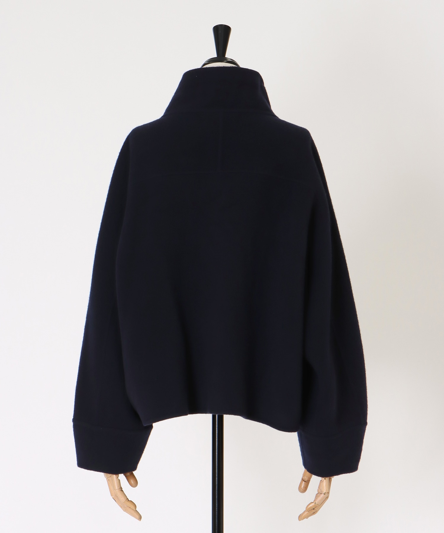 funnel neck short coat