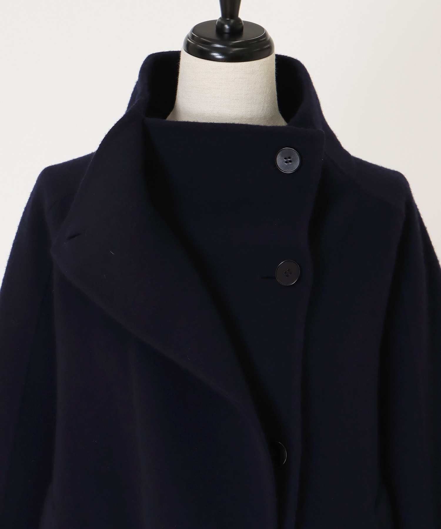 funnel neck short coat
