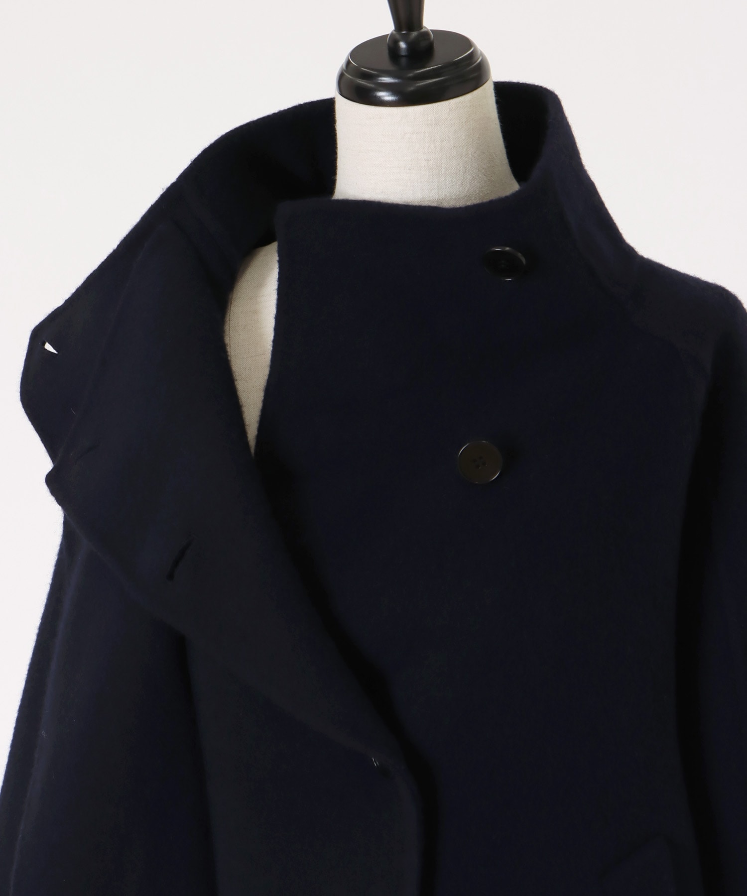 funnel neck short coat