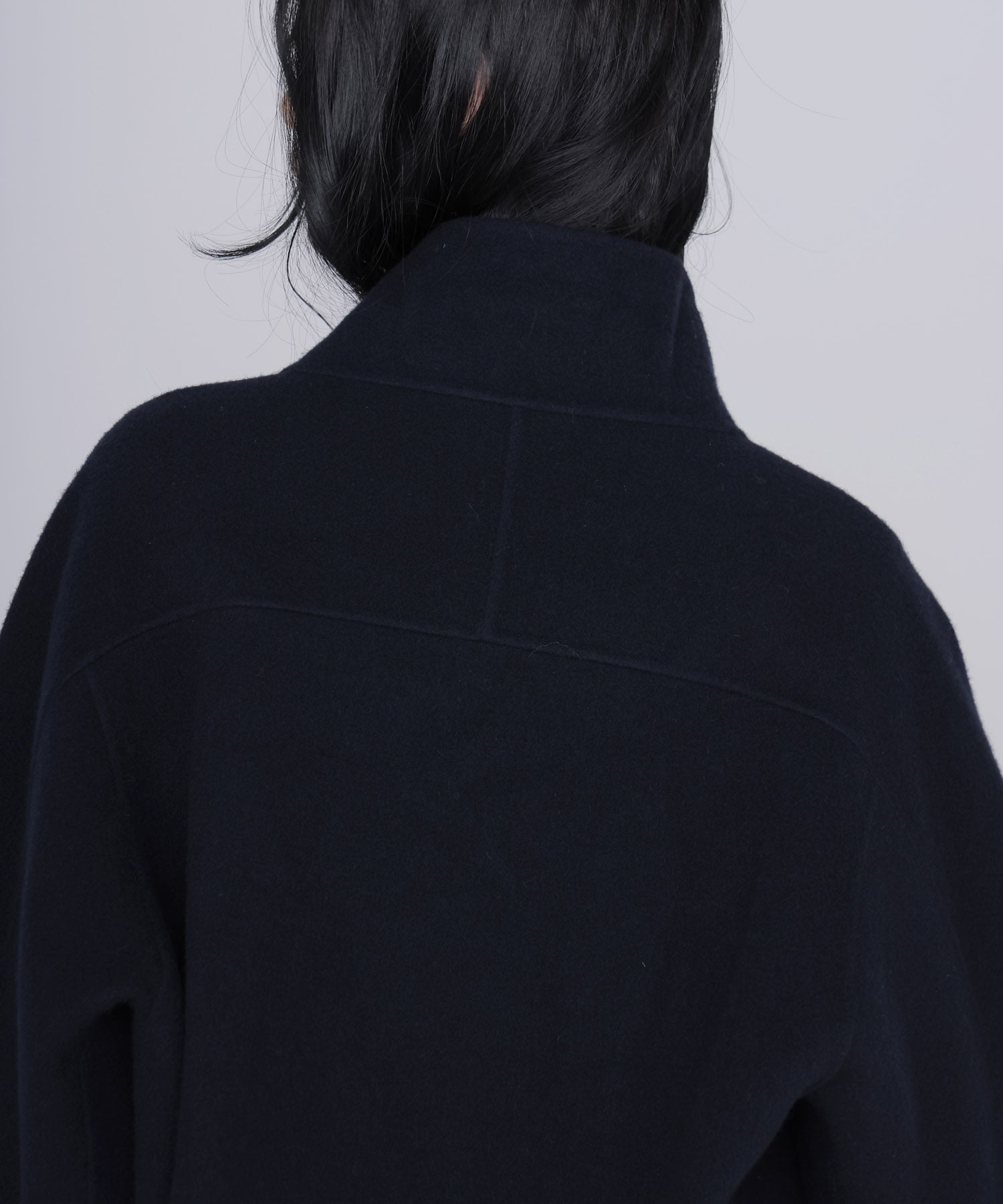 funnel neck short coat