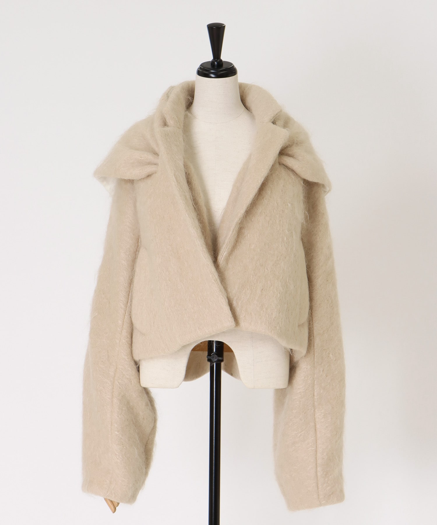 mohair shaggy scarf jacket
