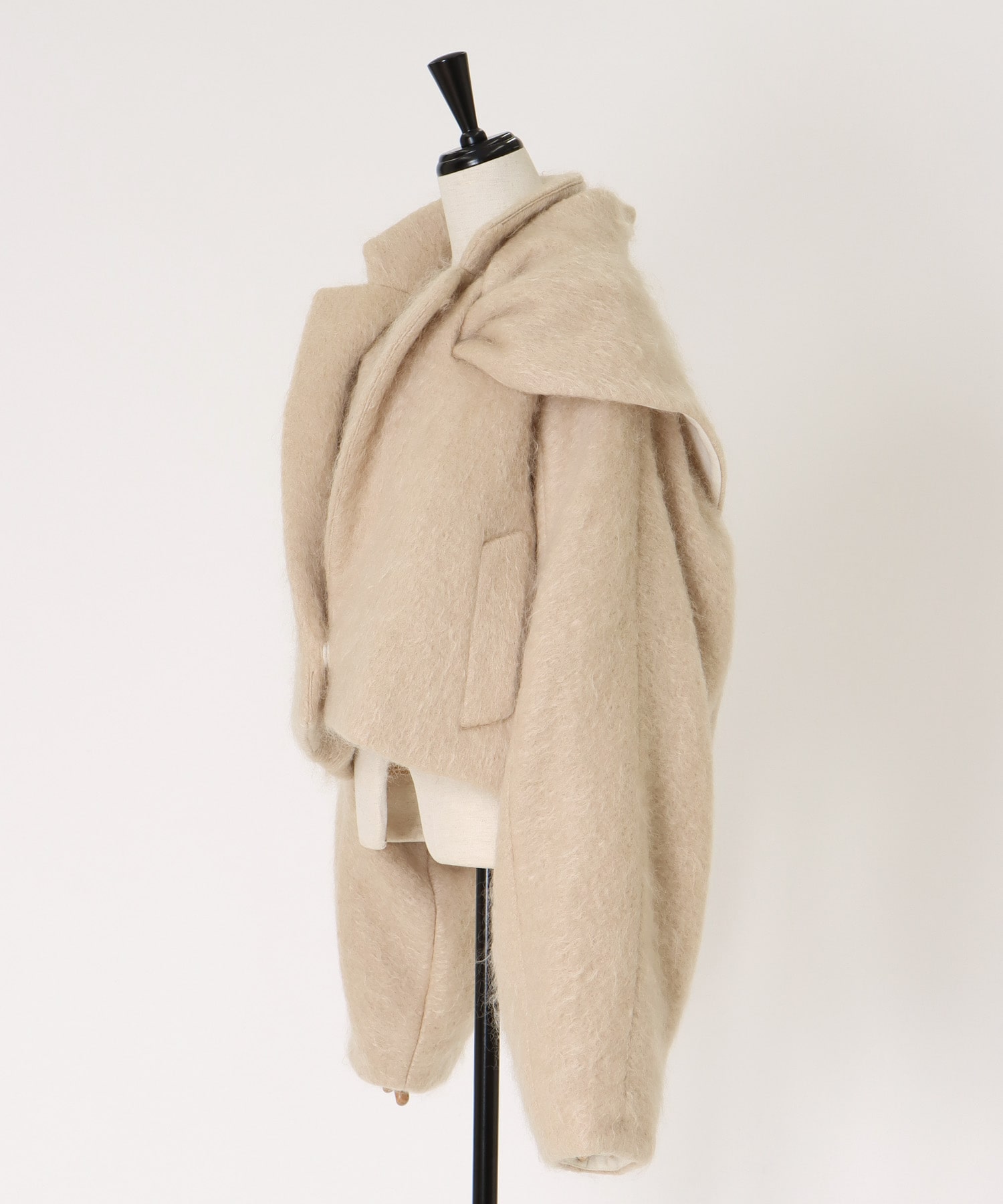 mohair shaggy scarf jacket