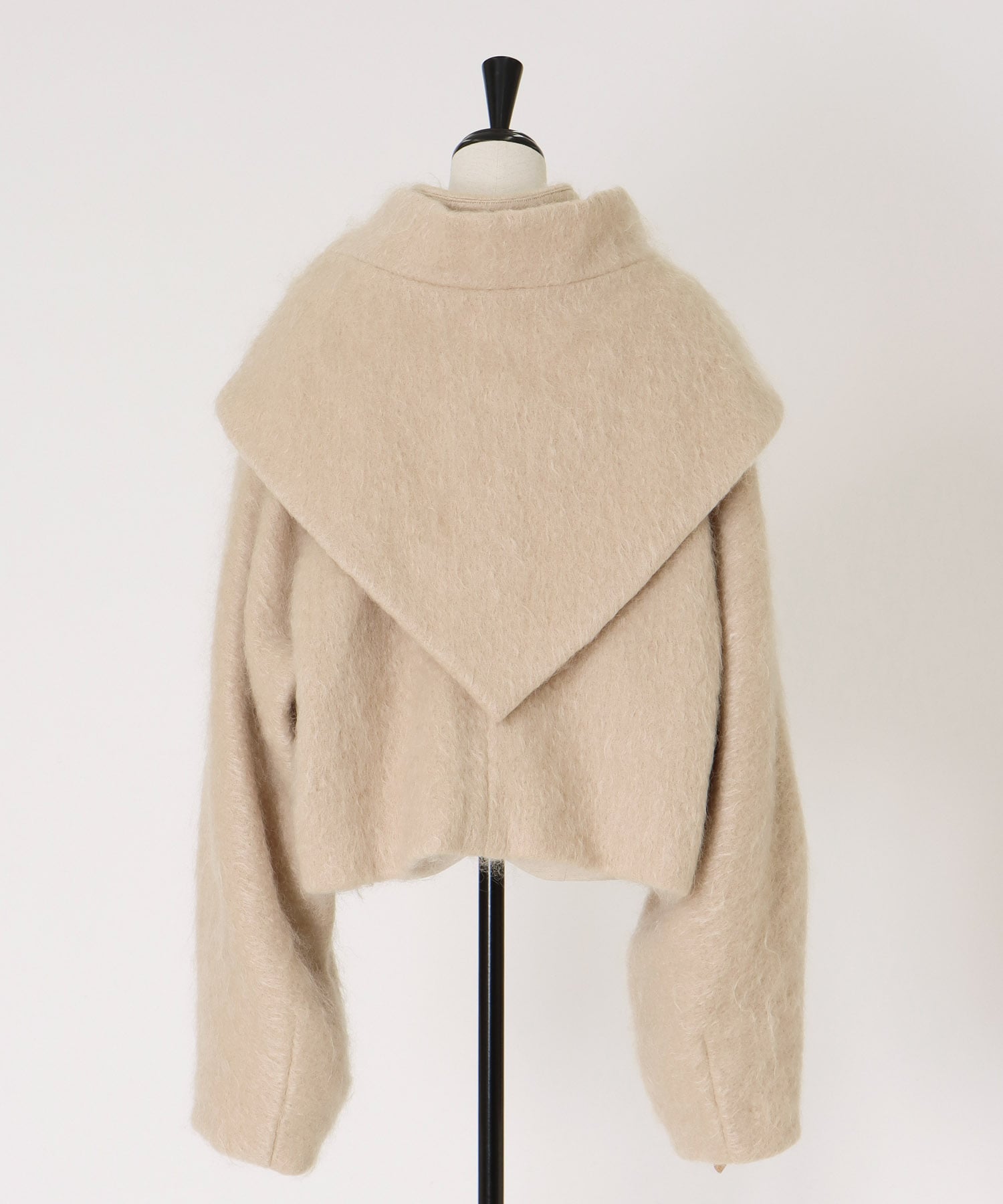 mohair shaggy scarf jacket