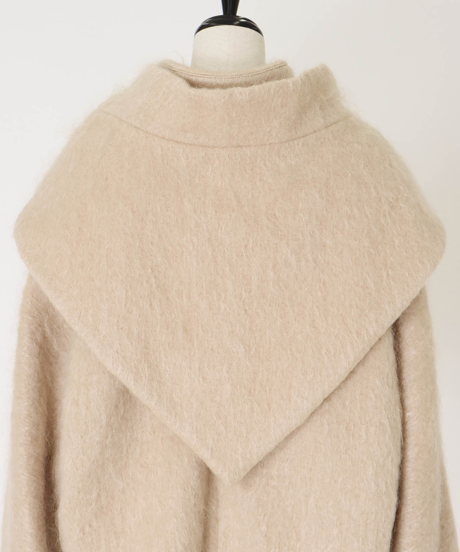 mohair shaggy scarf jacket