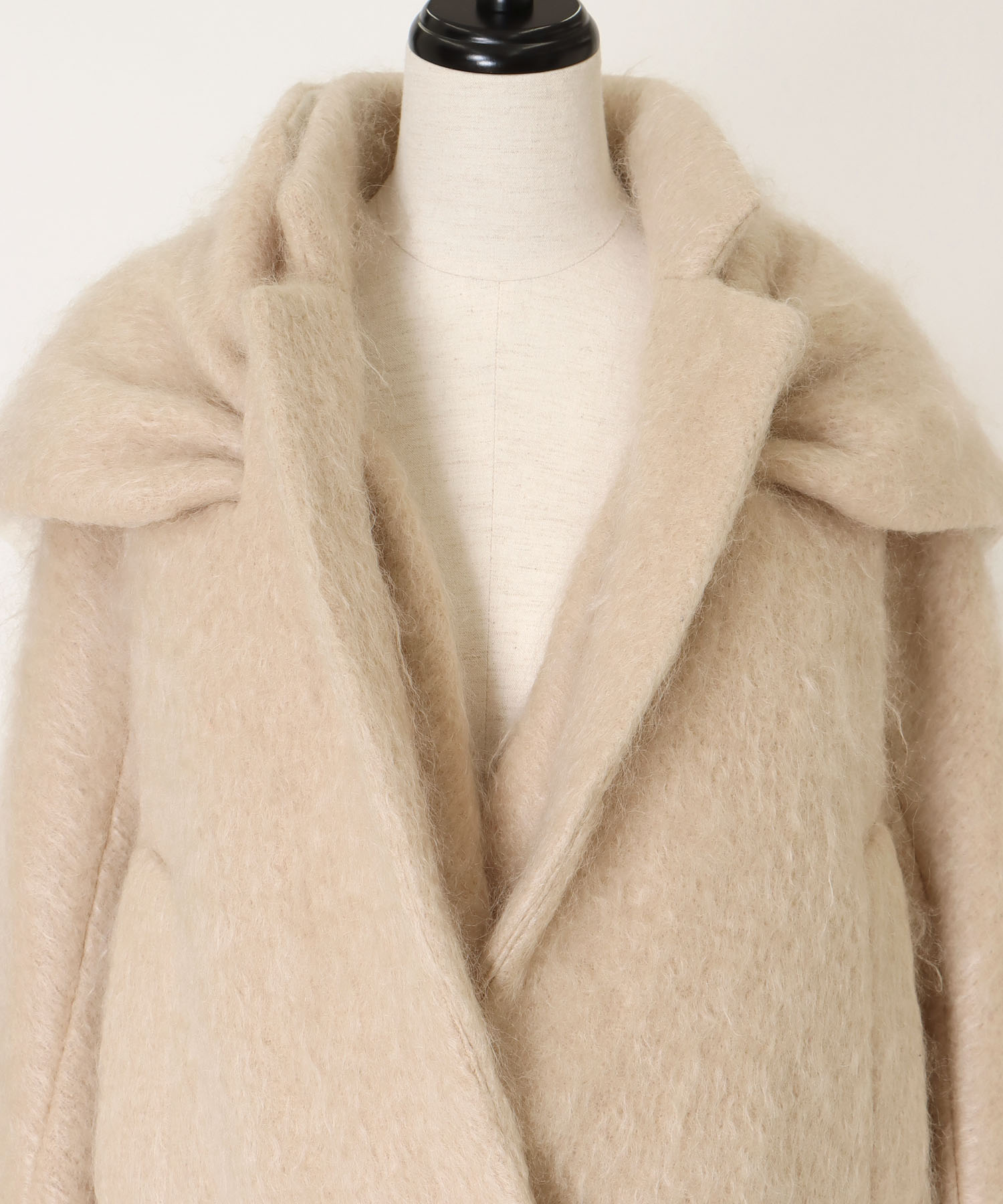 mohair shaggy scarf jacket