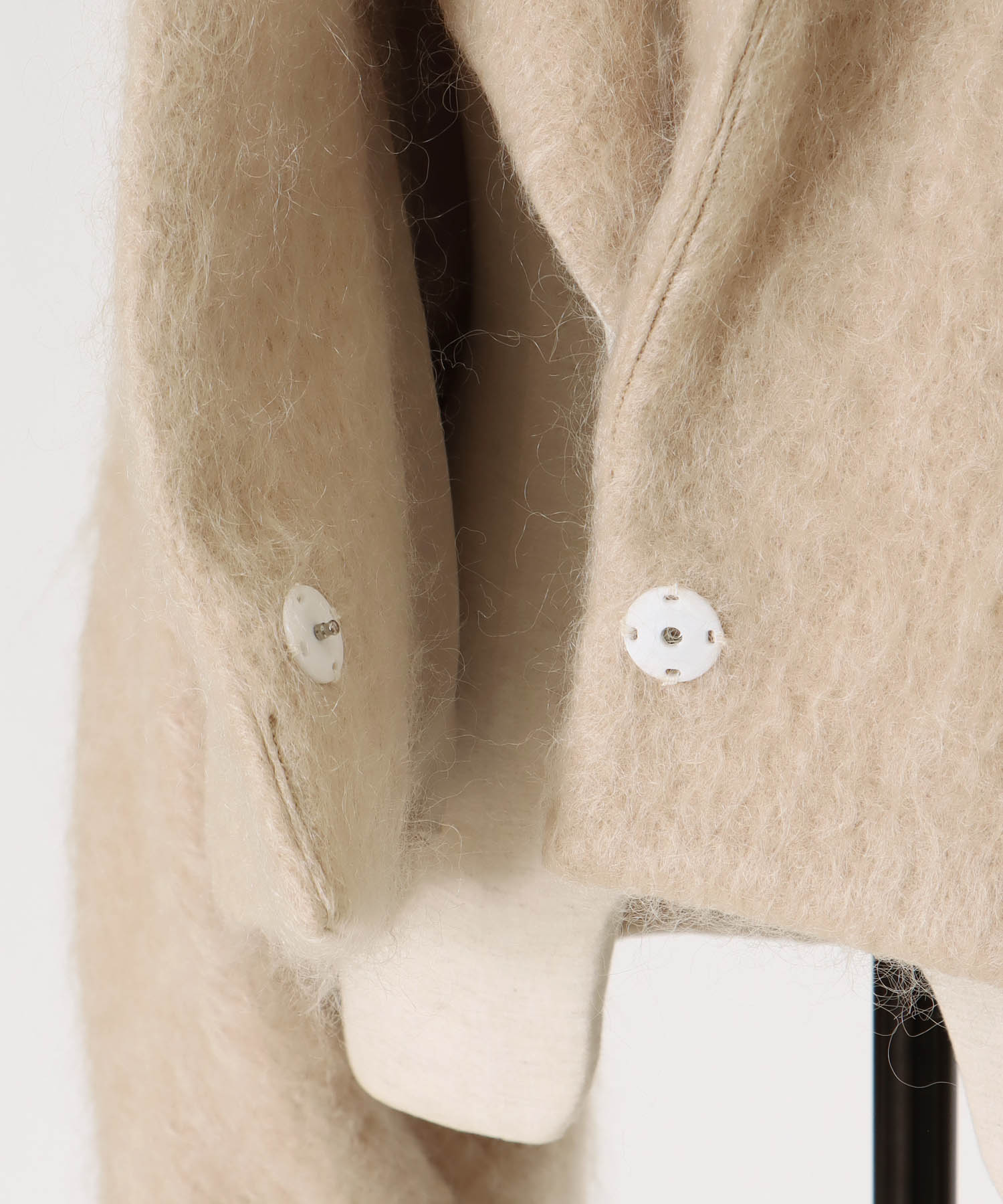 mohair shaggy scarf jacket