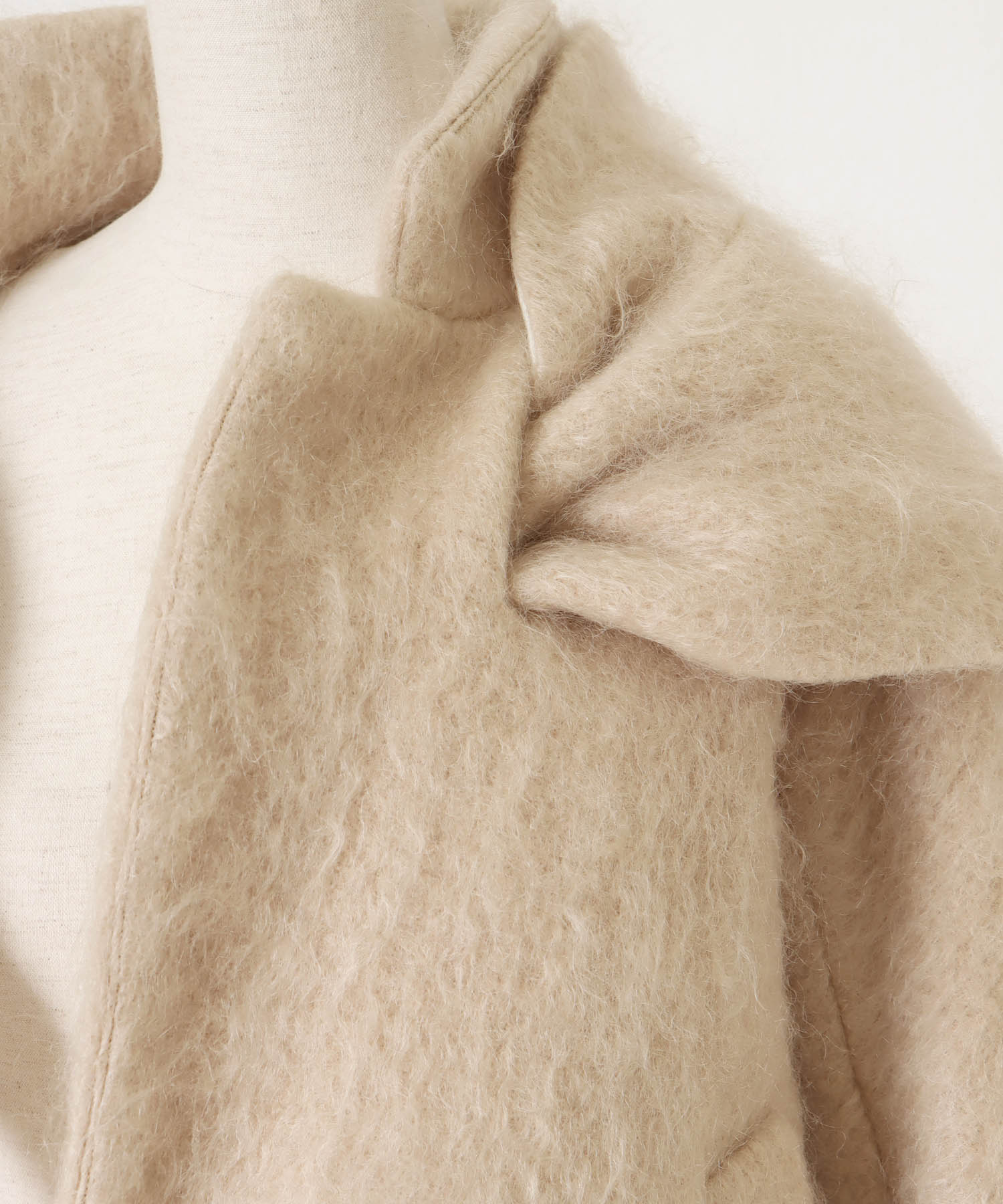 mohair shaggy scarf jacket
