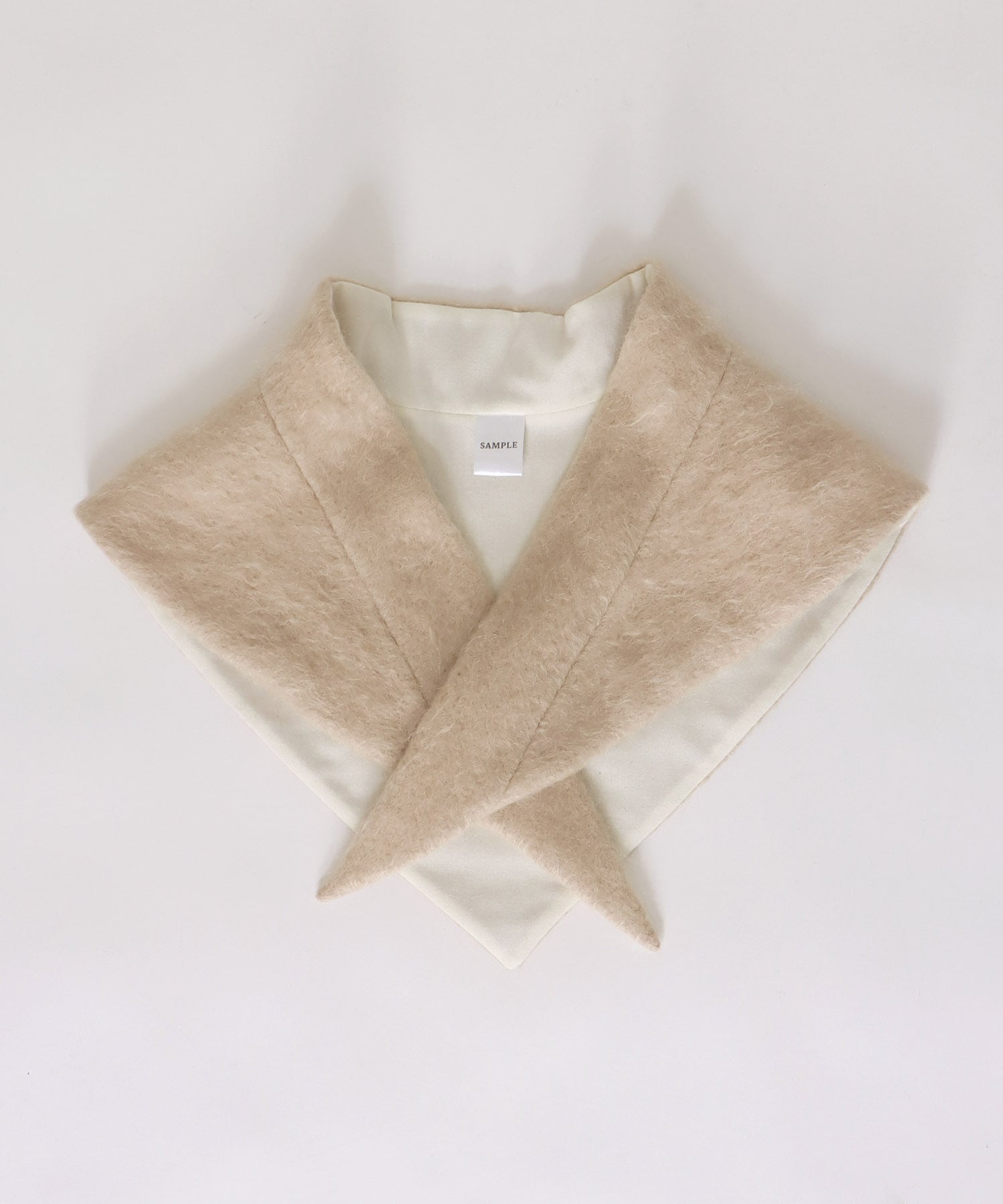 mohair shaggy scarf jacket