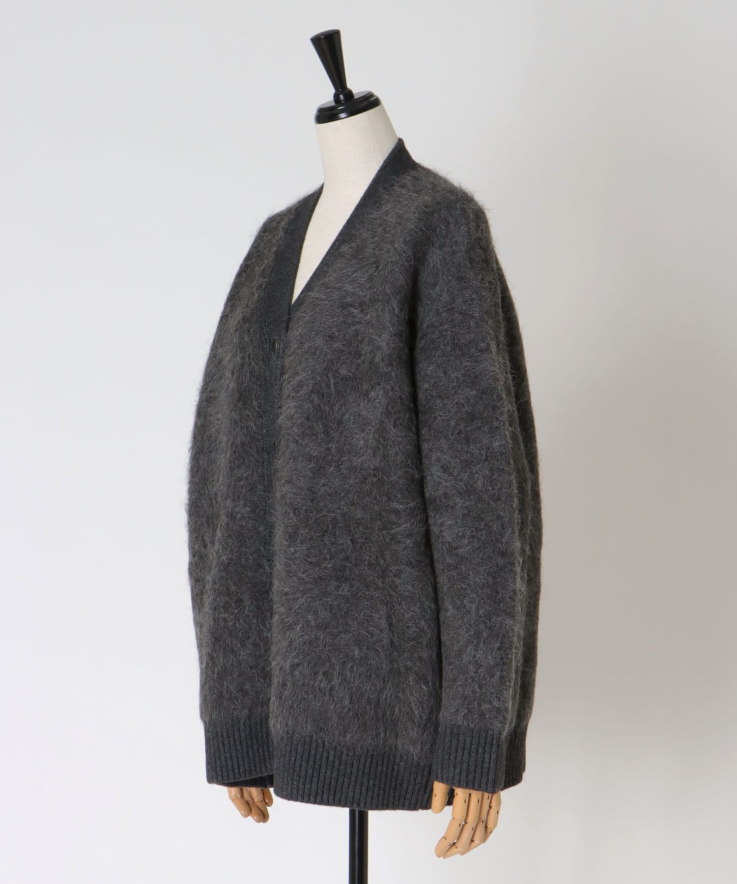 alpaca shaggy knit jacket