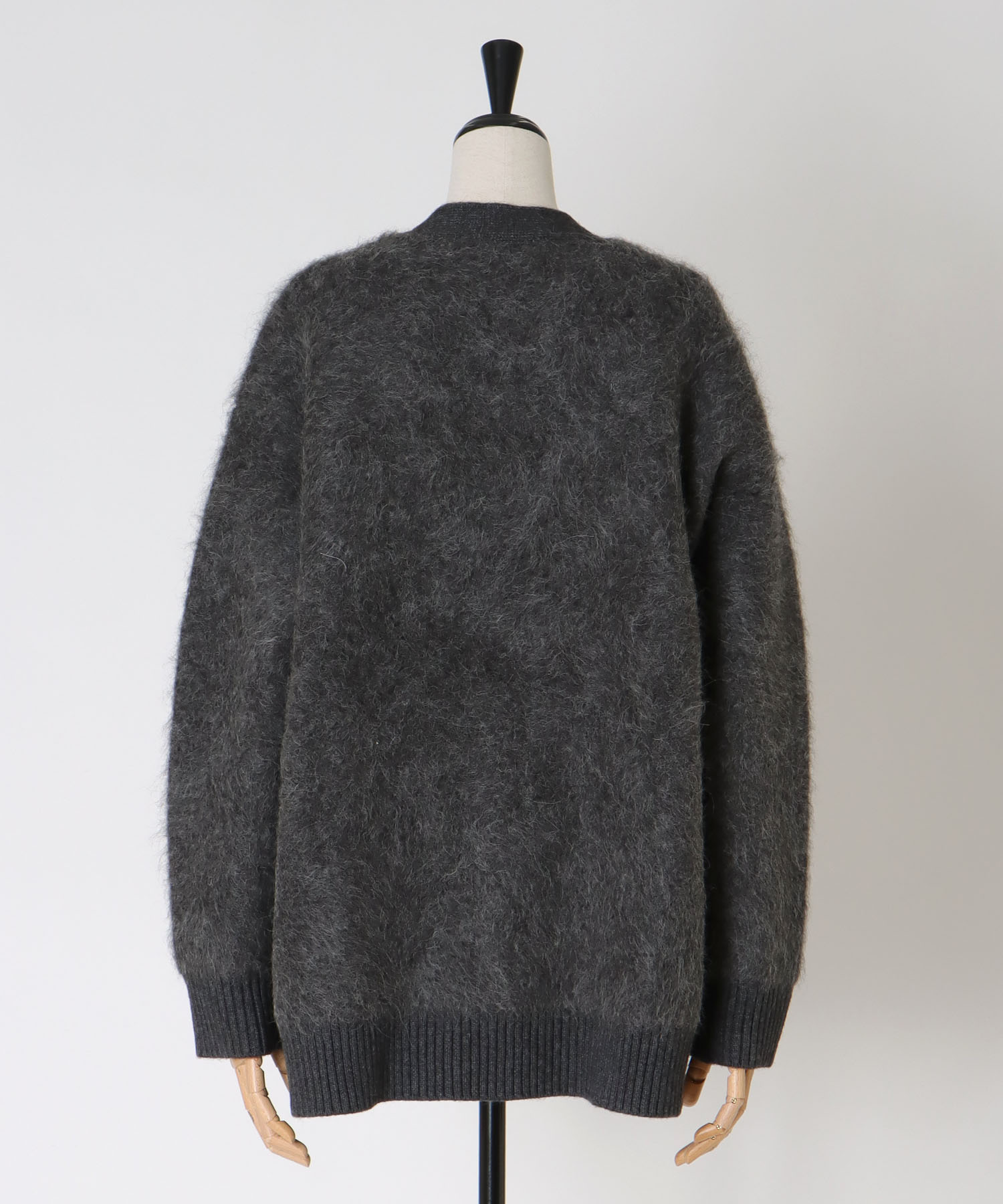 alpaca shaggy knit jacket