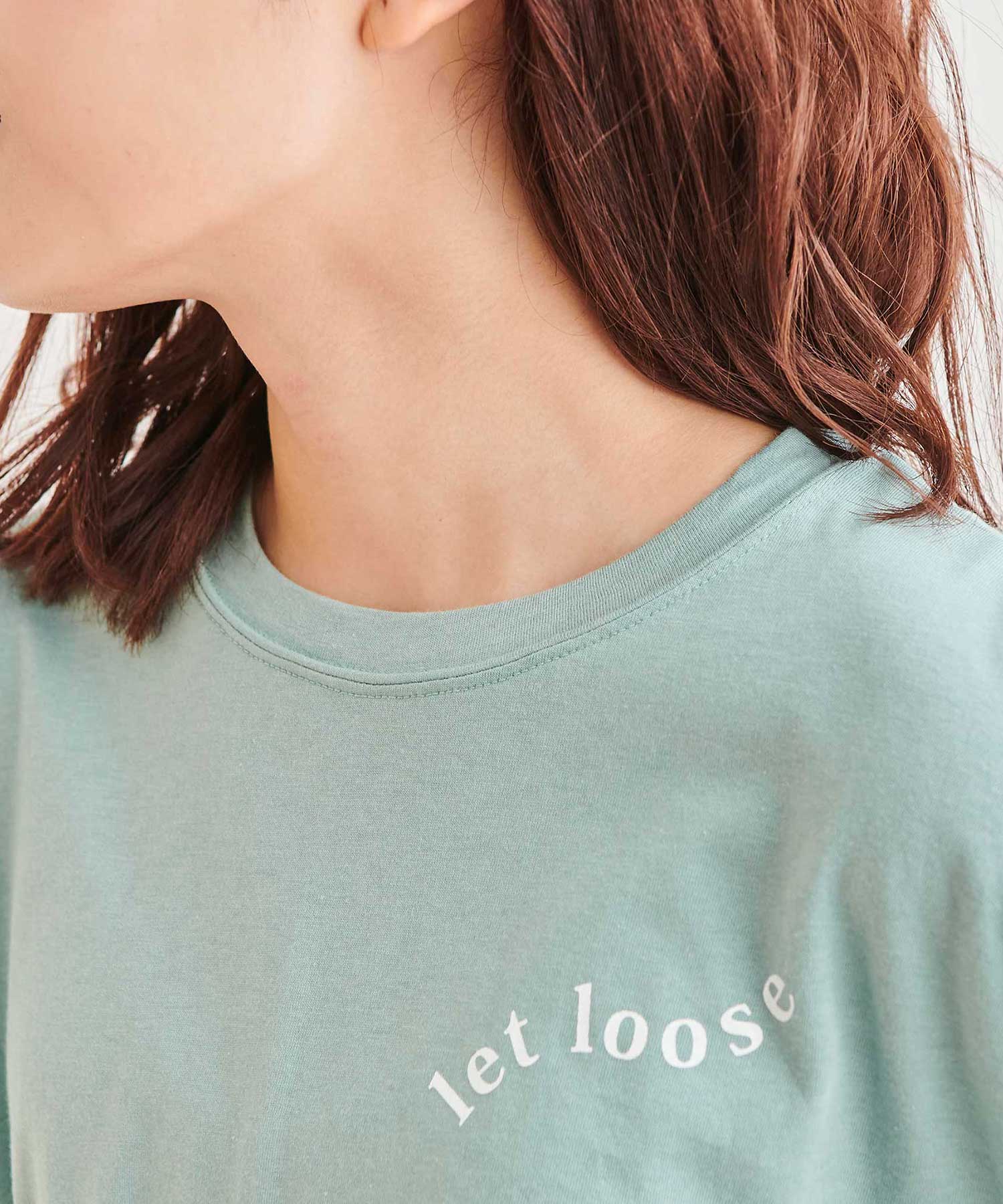 let looseロゴオーバーサイズTシャツ