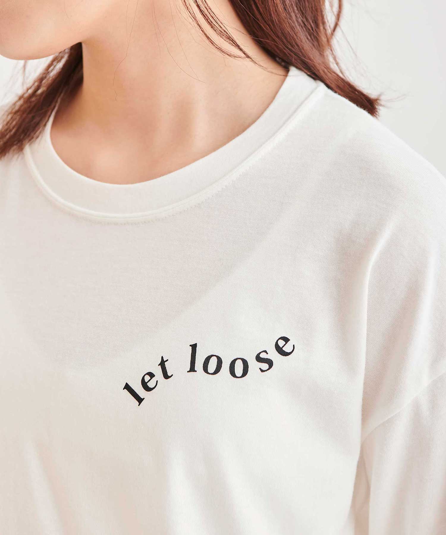 let looseロゴオーバーサイズTシャツ