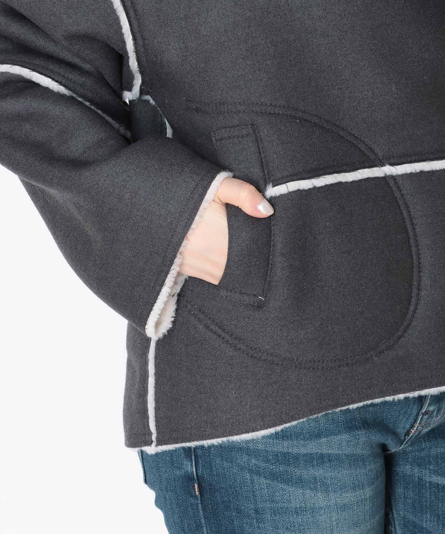 【リバーシブル】ボアパイピングショートコート