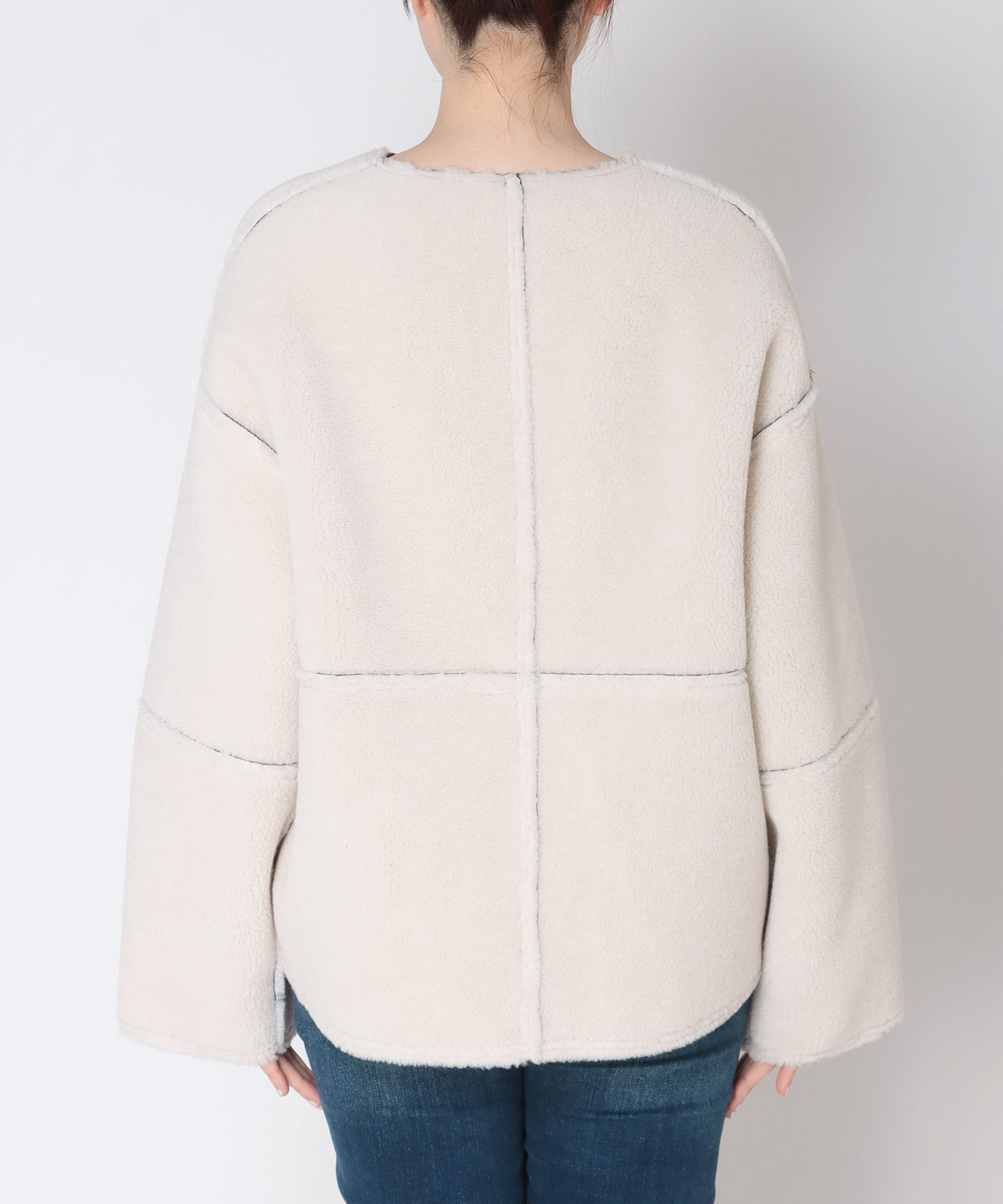 【リバーシブル】ボアパイピングショートコート