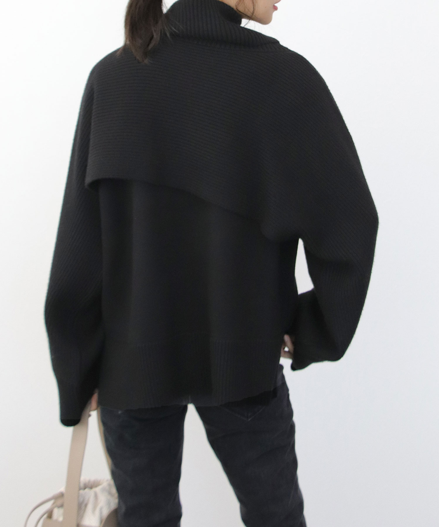 ハイネックショートニット×Vネックニットセット