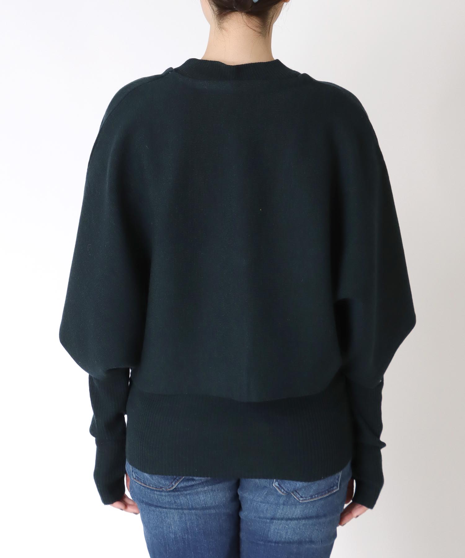 【セットアイテム】モックネックプルオーバー×Vネックニット
