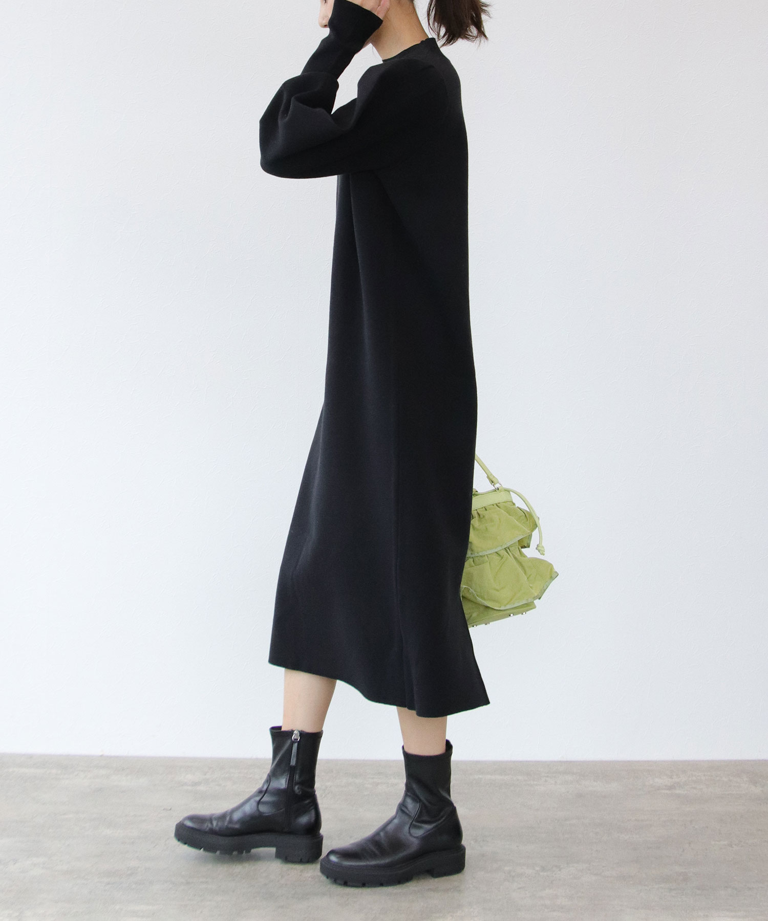 Iラインボリューム袖ニットワンピース | AND ON JIONE STORE