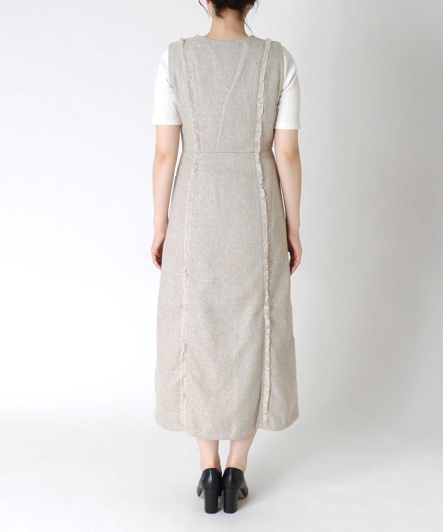 ツイードフリンジワンピース | AND ON JIONE STORE（アンドオン 