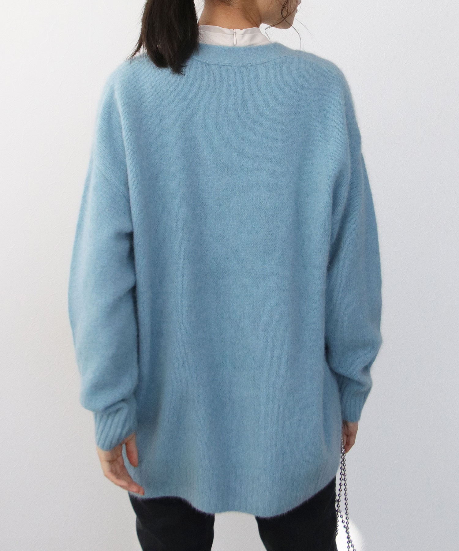 FOX混Vネックニットカーディガン | AND ON JIONE STORE(アンドオン