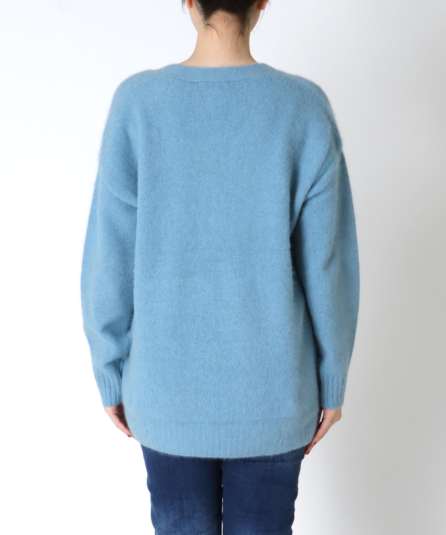 FOX混Vネックニットカーディガン | AND ON JIONE STORE(アンドオン